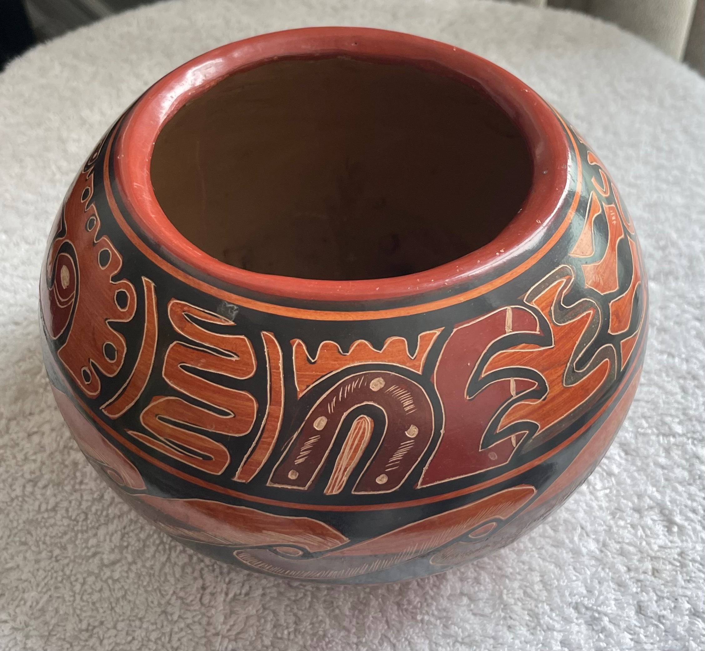 Signed Marina Campos Costa Rica Guaitil Pottery