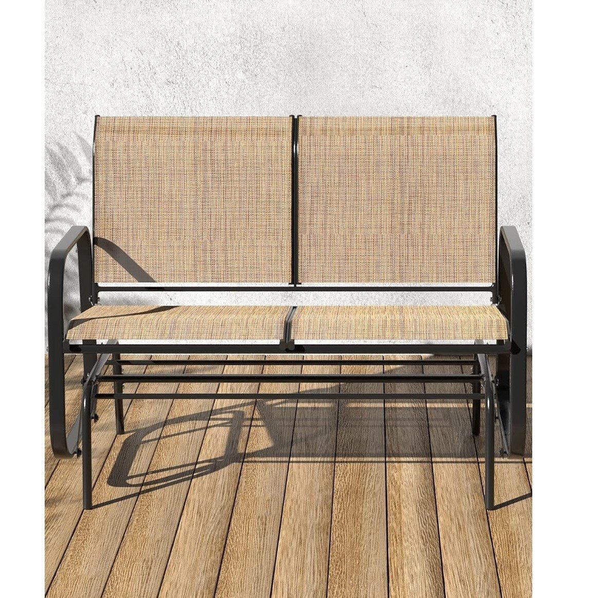 Amazon Basics 2-Person Patio Sling Glider - Brown