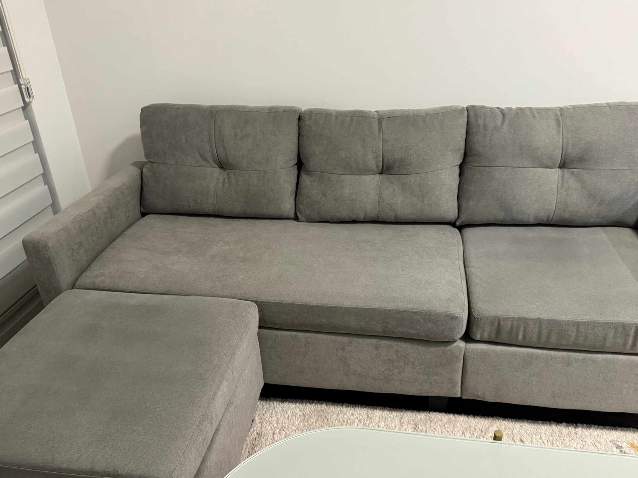 Comfy Gray Sectional - Used Like New - photo 2