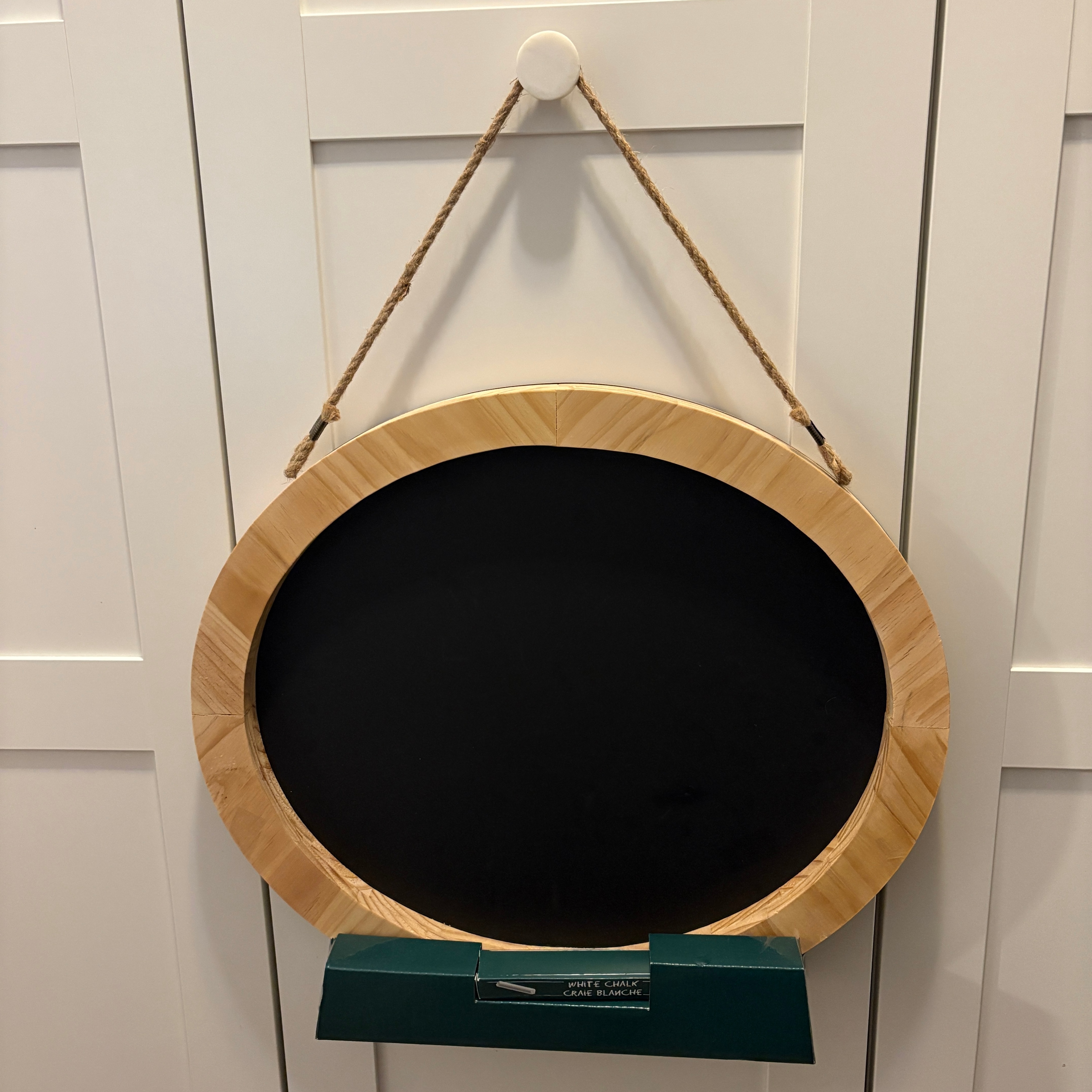 Wooden Oval Chalkboard Sign 22” Farmhouse Hanging Blackboard