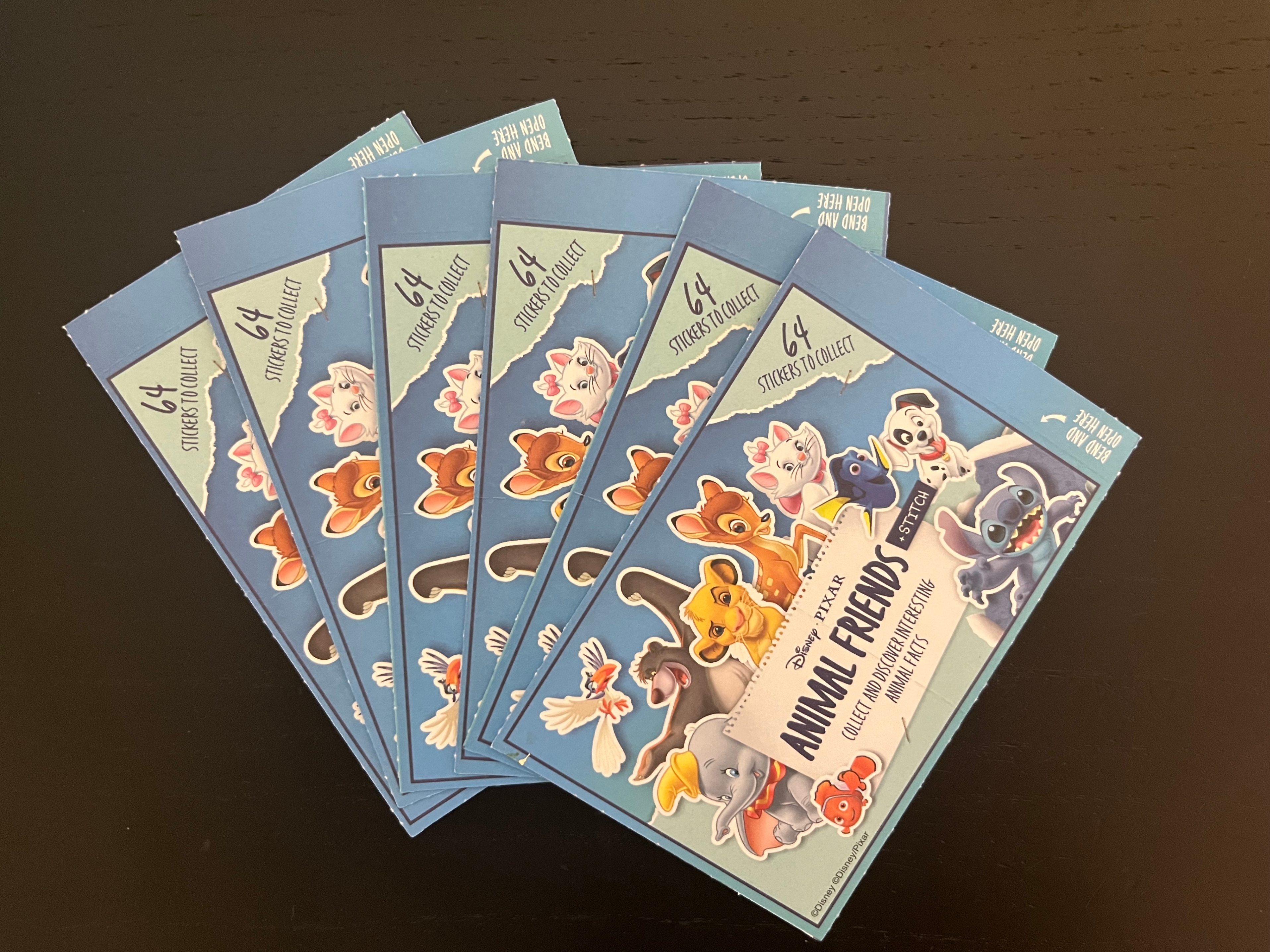 Disney stickers unopened - $1 for 1 set of 4 stickers