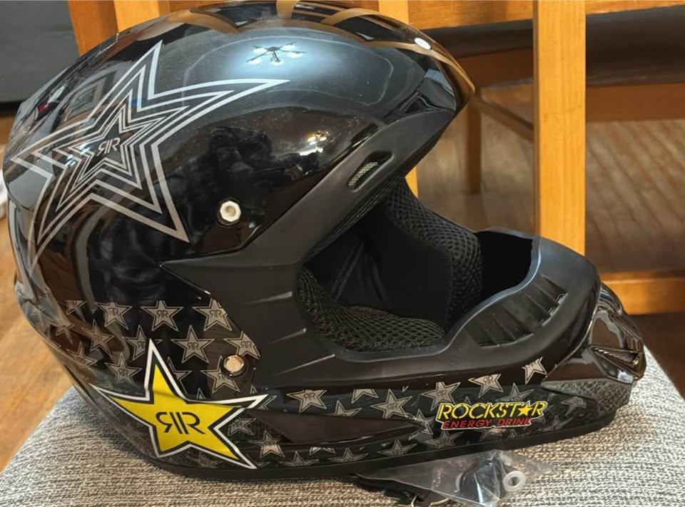 New Rockstar Full Face MotorCross Motorcycle Helmet size Med