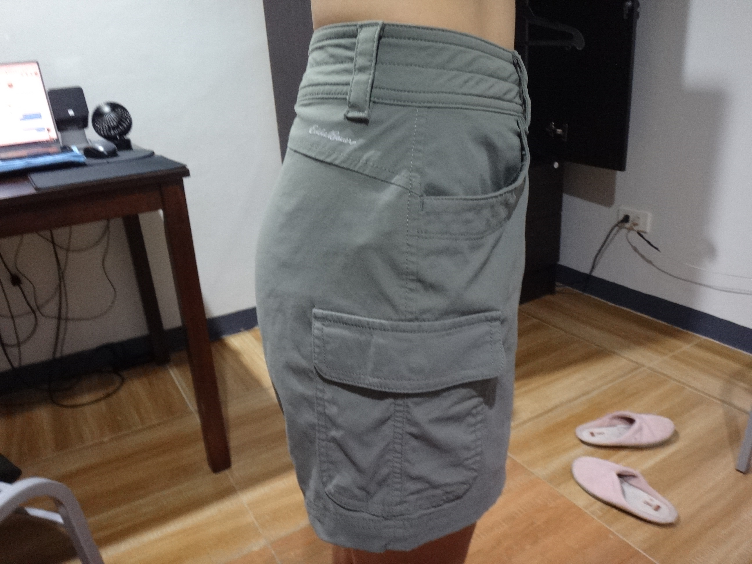 ✅👍🆕Eddie Bauer Girls Womens Ladies Size 4 Green Cargo Shorts - photo 3