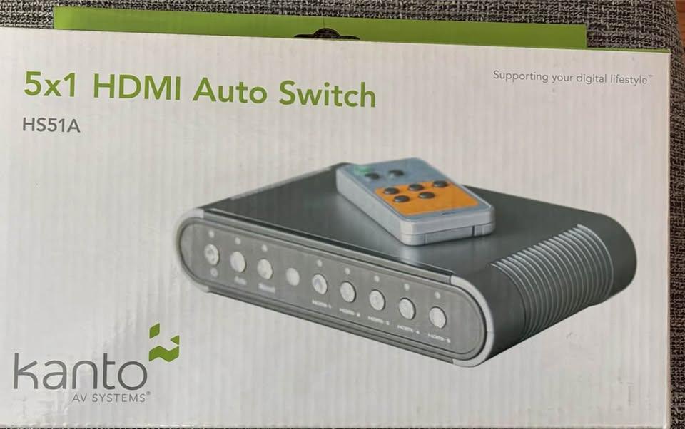 New in box Kanto 5x1 HDMI Auto Switch