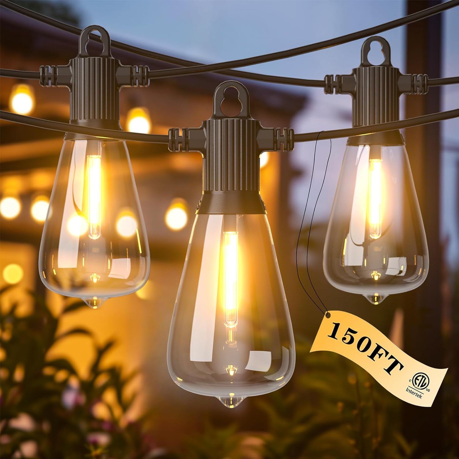 150FT Dimmable LED Patio String Lights ST38