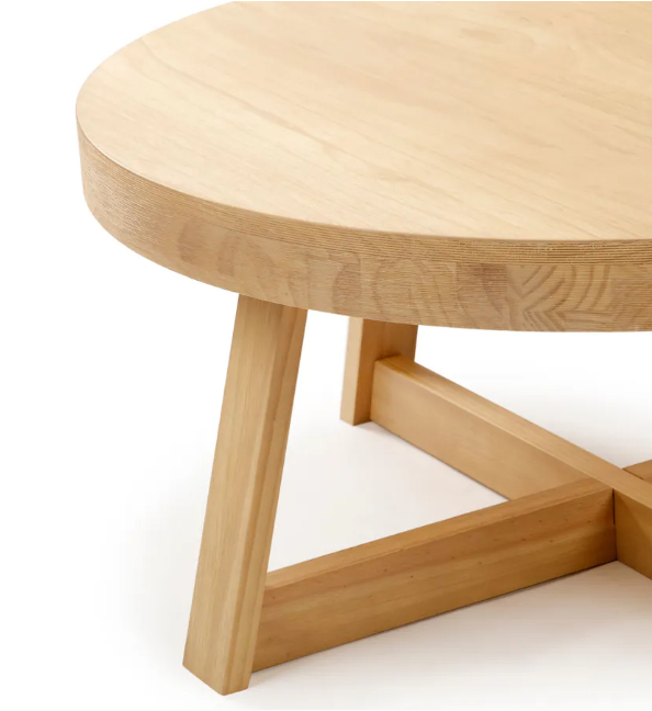 Round sOLID Wood Coffee Table - New in box - photo 4