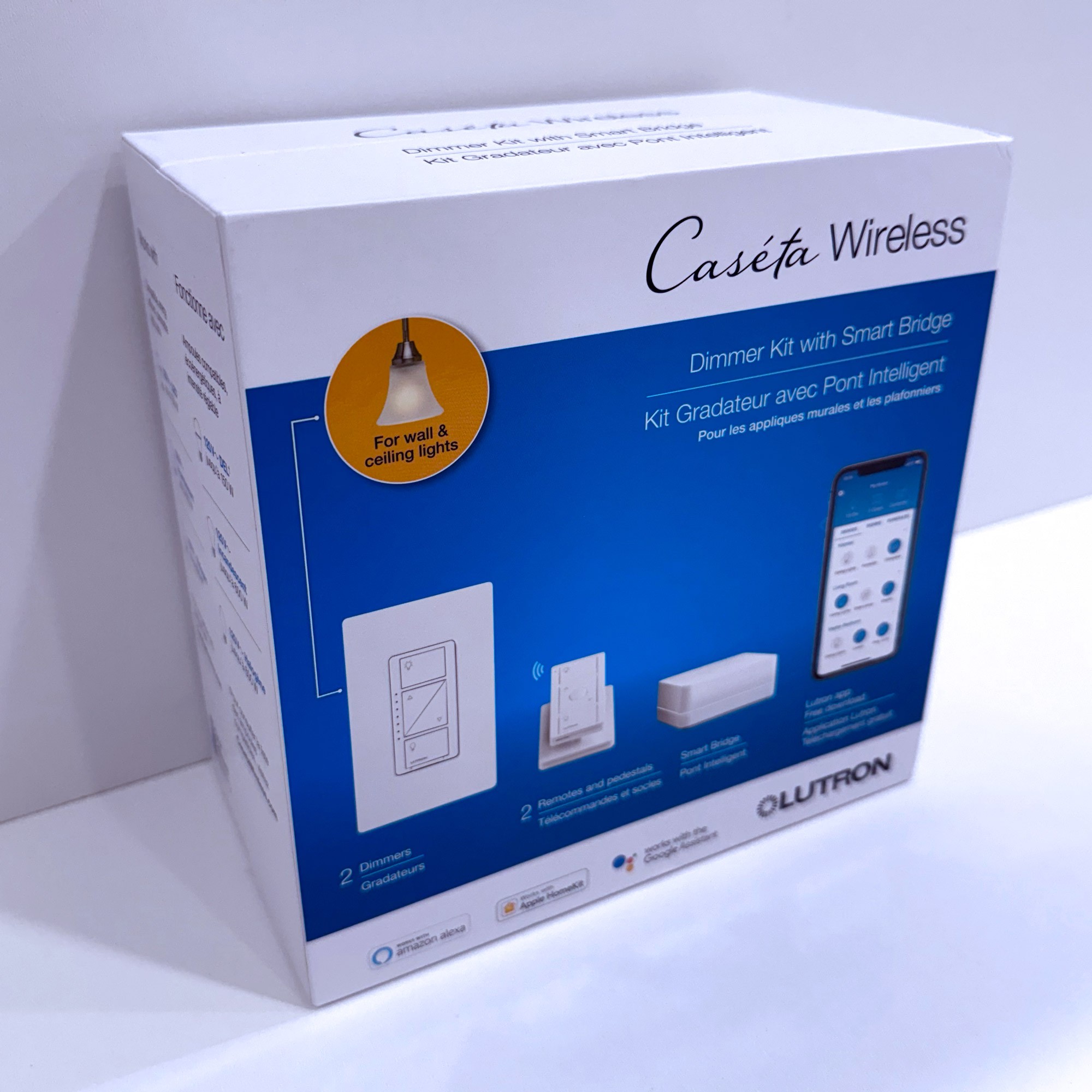 Lutron Caseta double dimmer starter kit, P-BDG-PKG2W-C