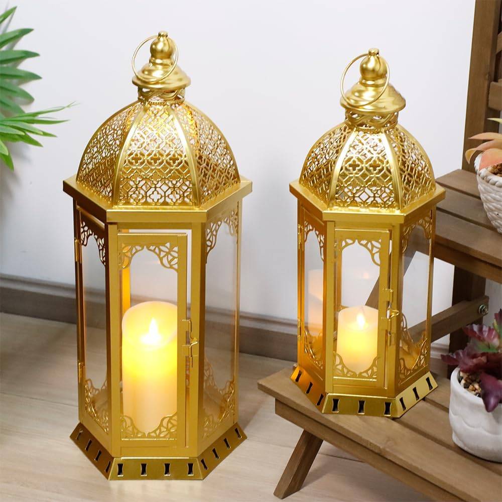 Ornate Gold Lanterns Candleholders - photo 3
