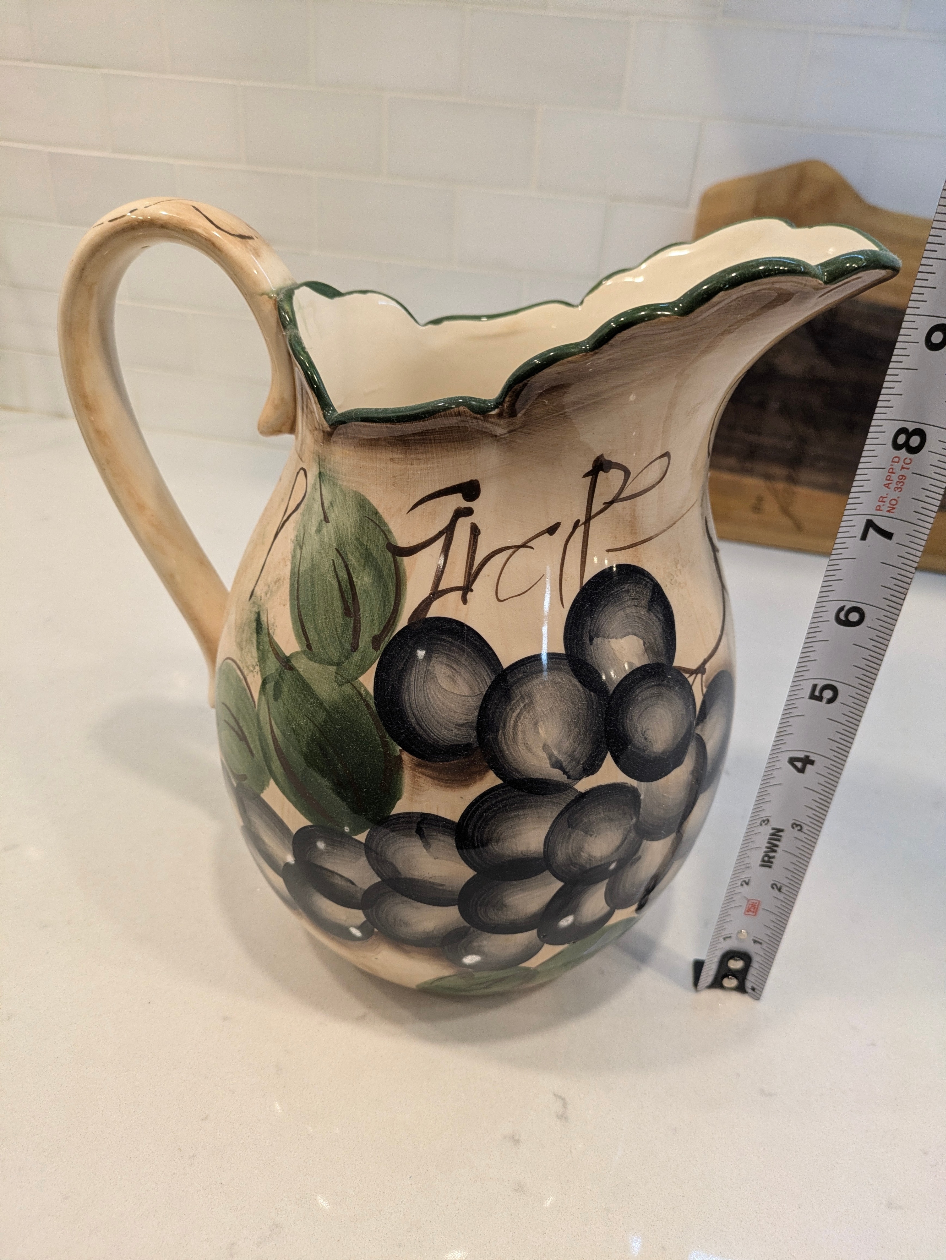 Ceramic Pitcher with Fruit Design - photo 2