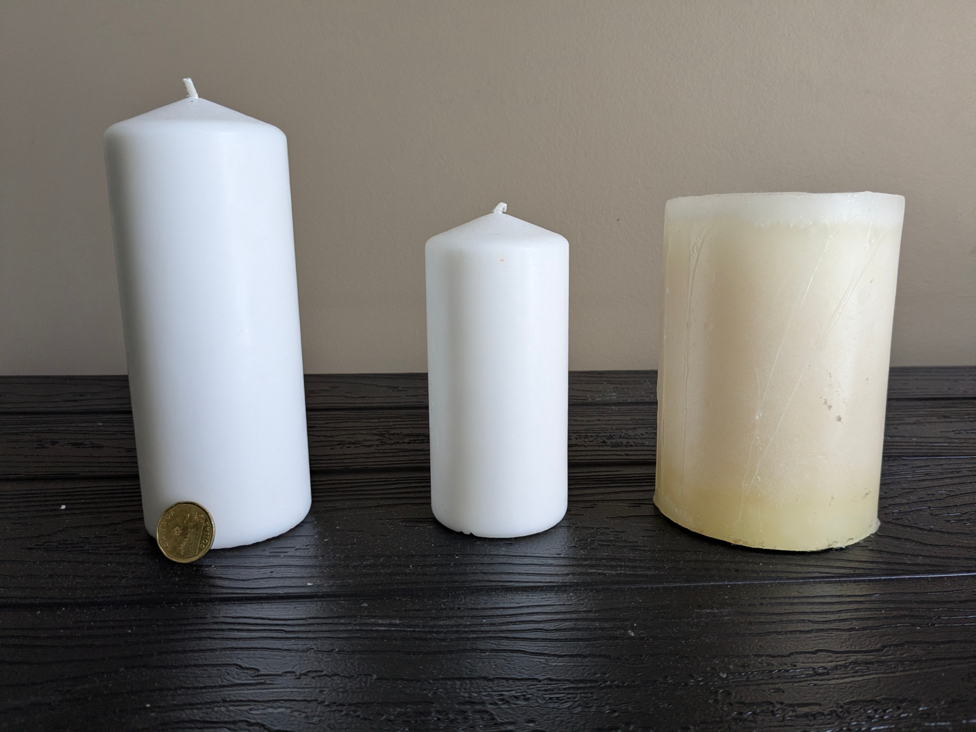 Set of Three Pillar Candles