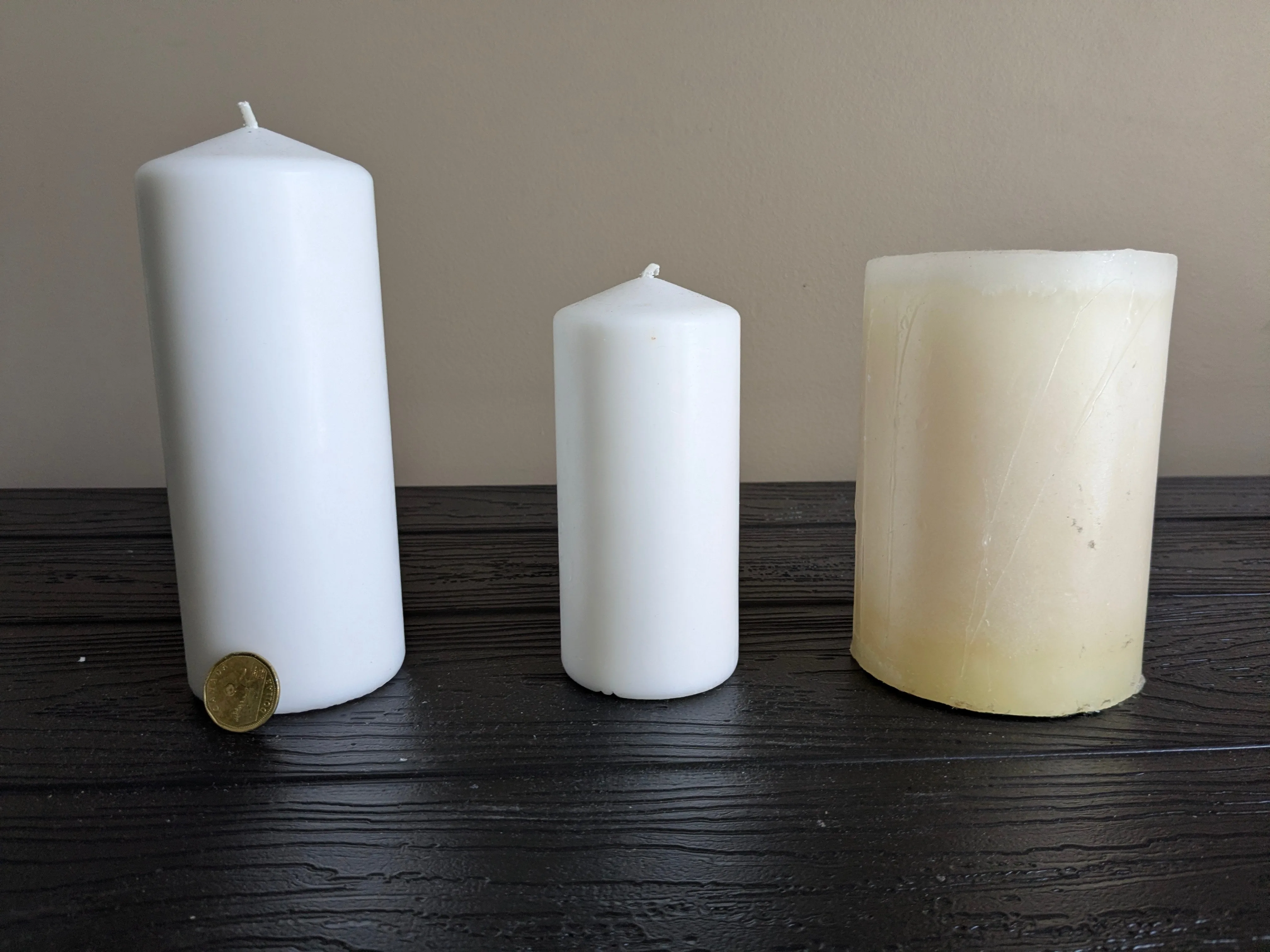 Set of Three Pillar Candles
