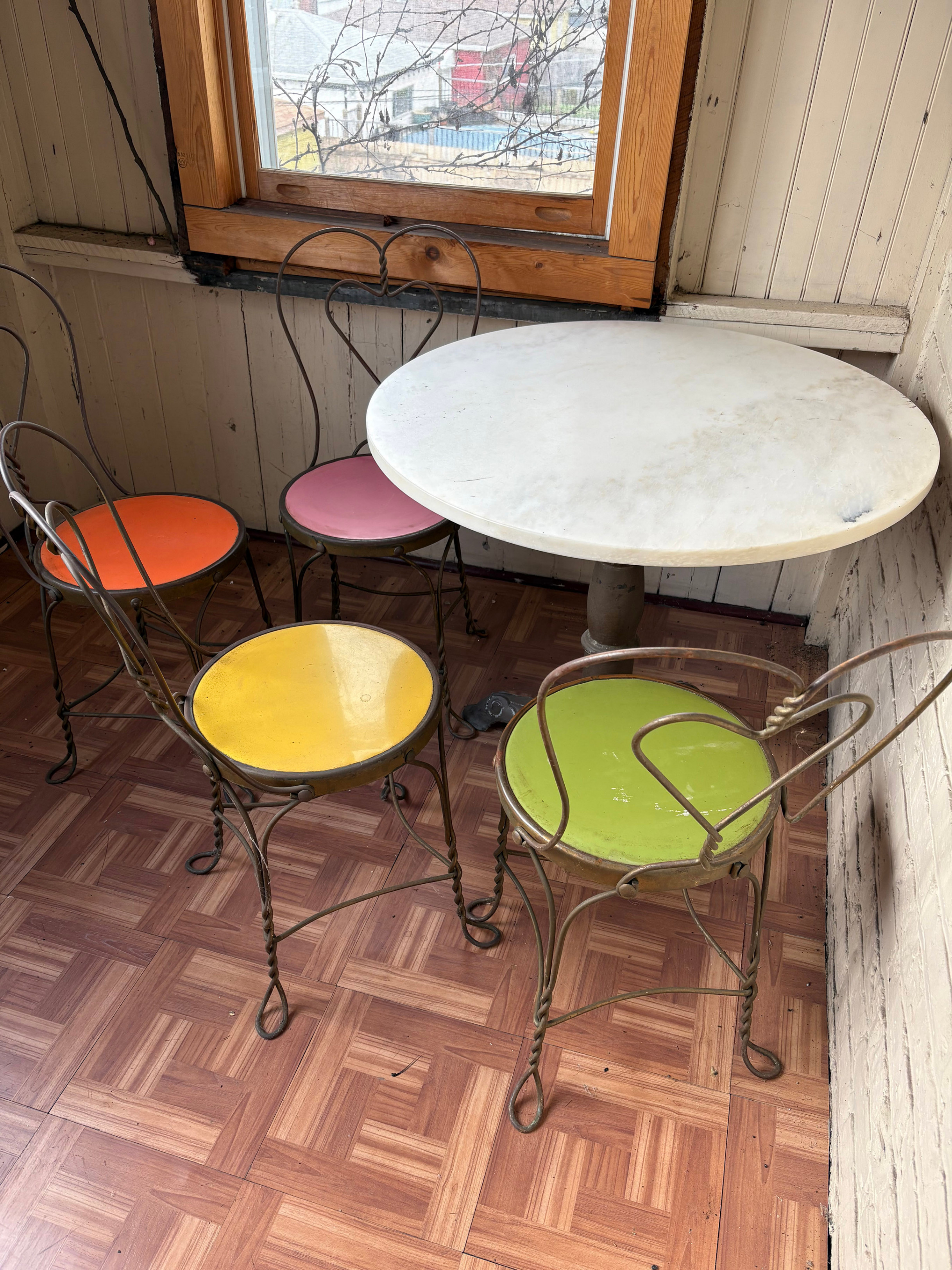 Vintage Café Table with chairs