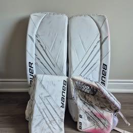 Bauer Vapor 3X Senior Small 33+ All White Goalie Set