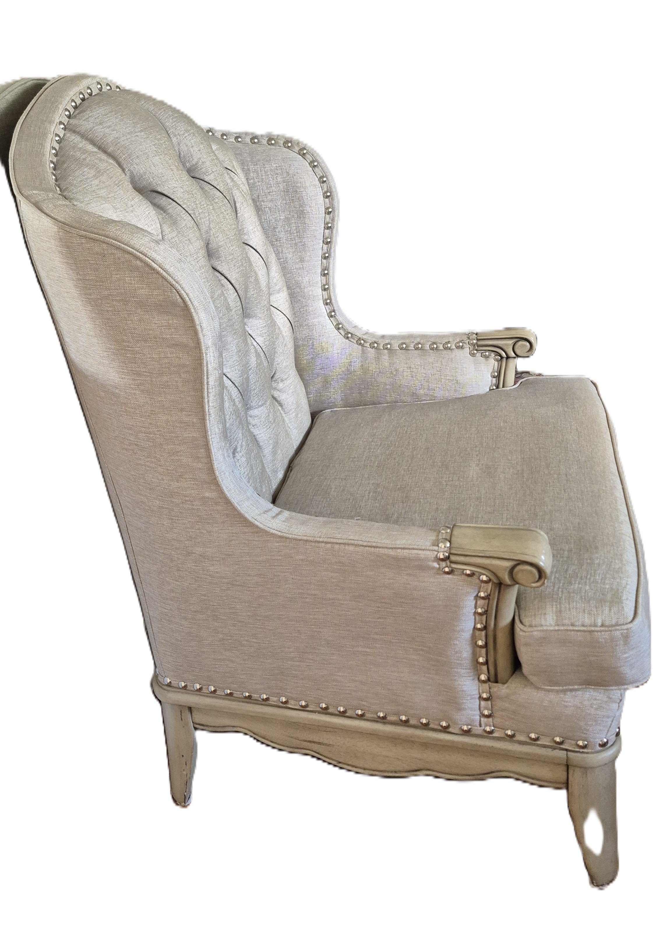 [price drop]High-End Oversized Wingback Accent Chair - Like New - photo 3