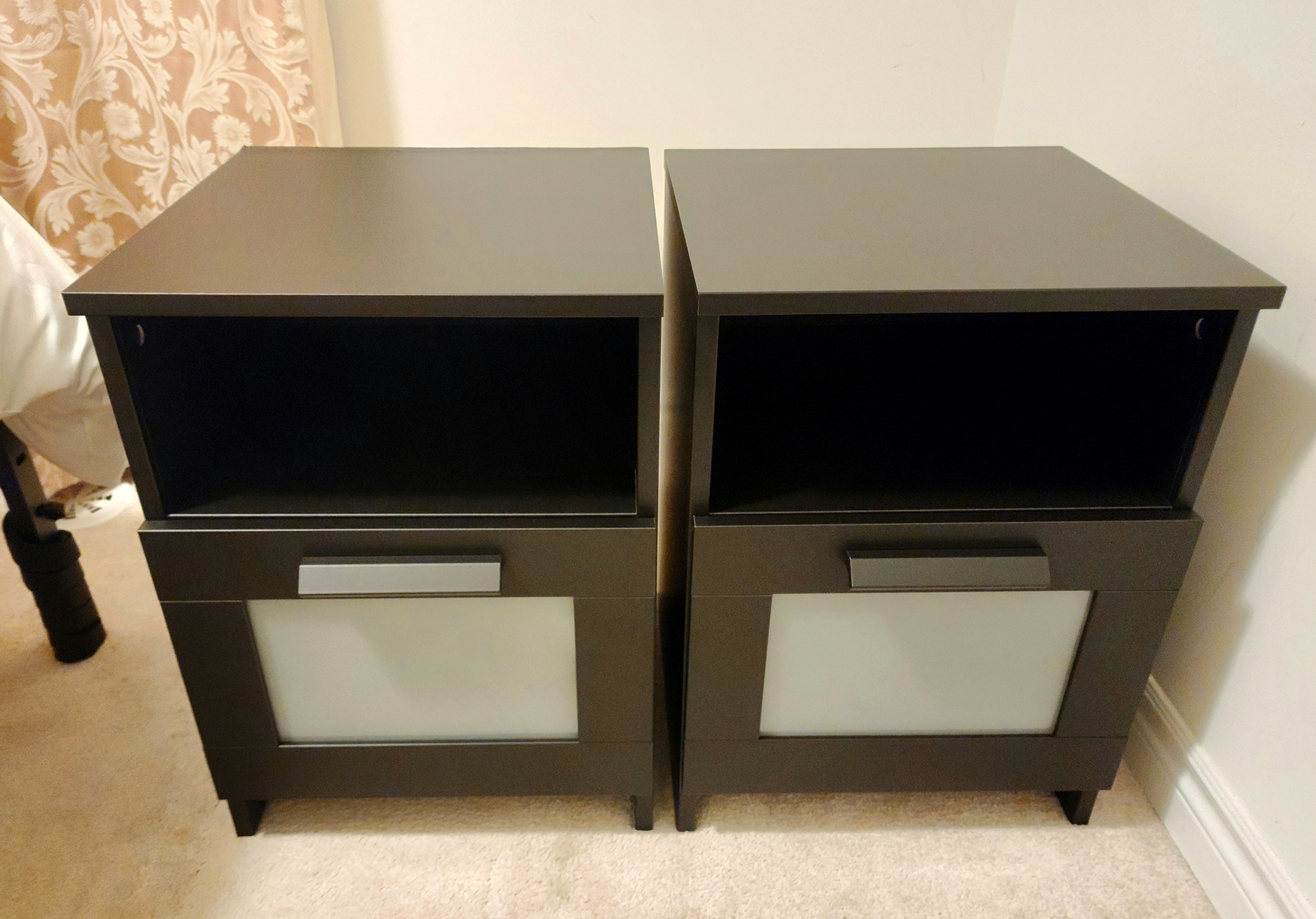 BRIMNES Nightstand (Black - Set of 2)