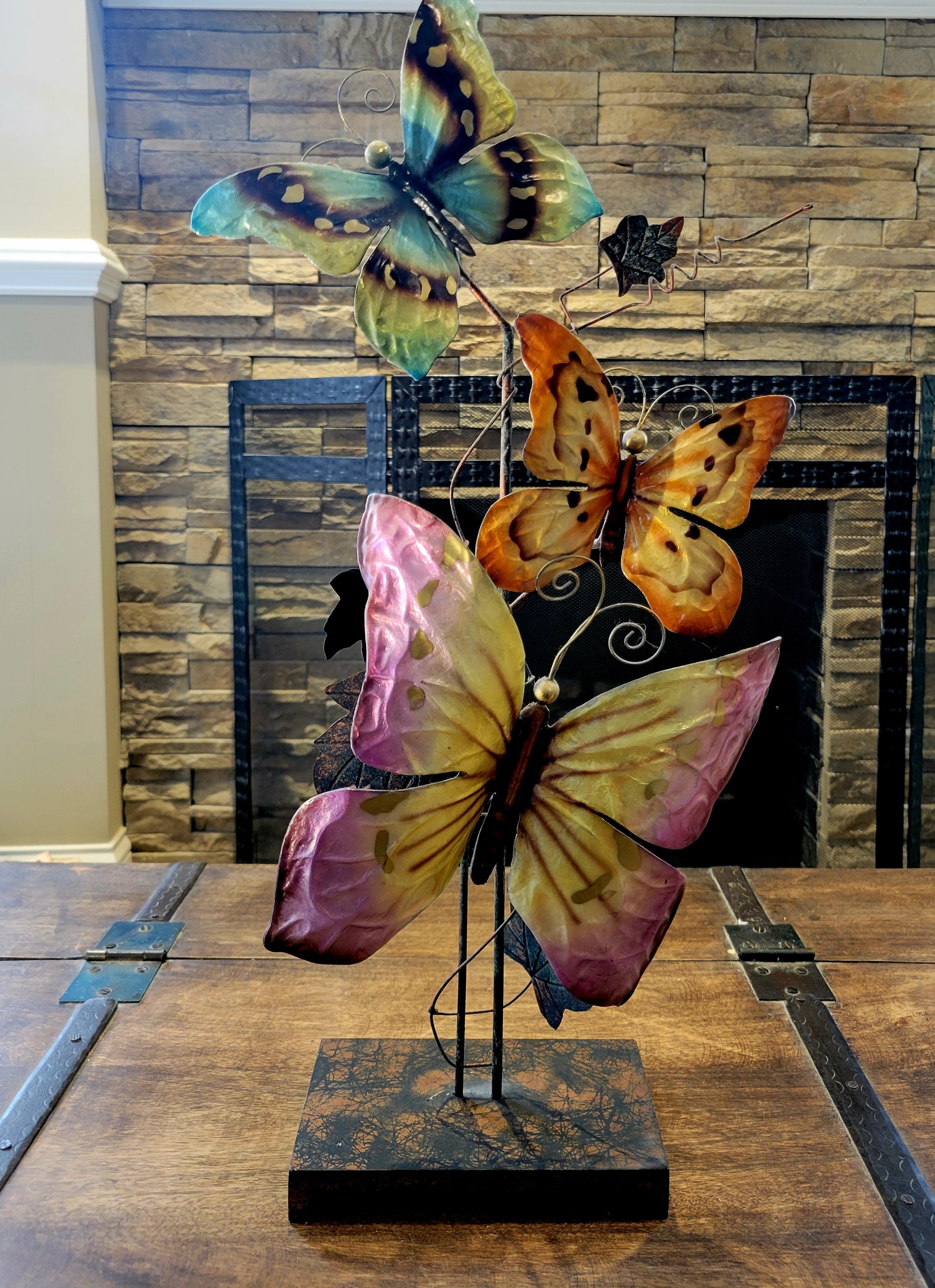 Metal Butterfly Tabletop Sculpture – Home or Garden Decor Art - photo 2