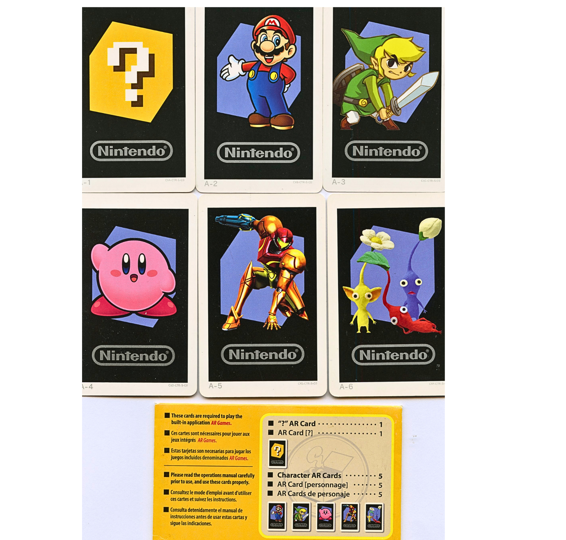 Nintendo 3DS AR Games Cards Complete Set