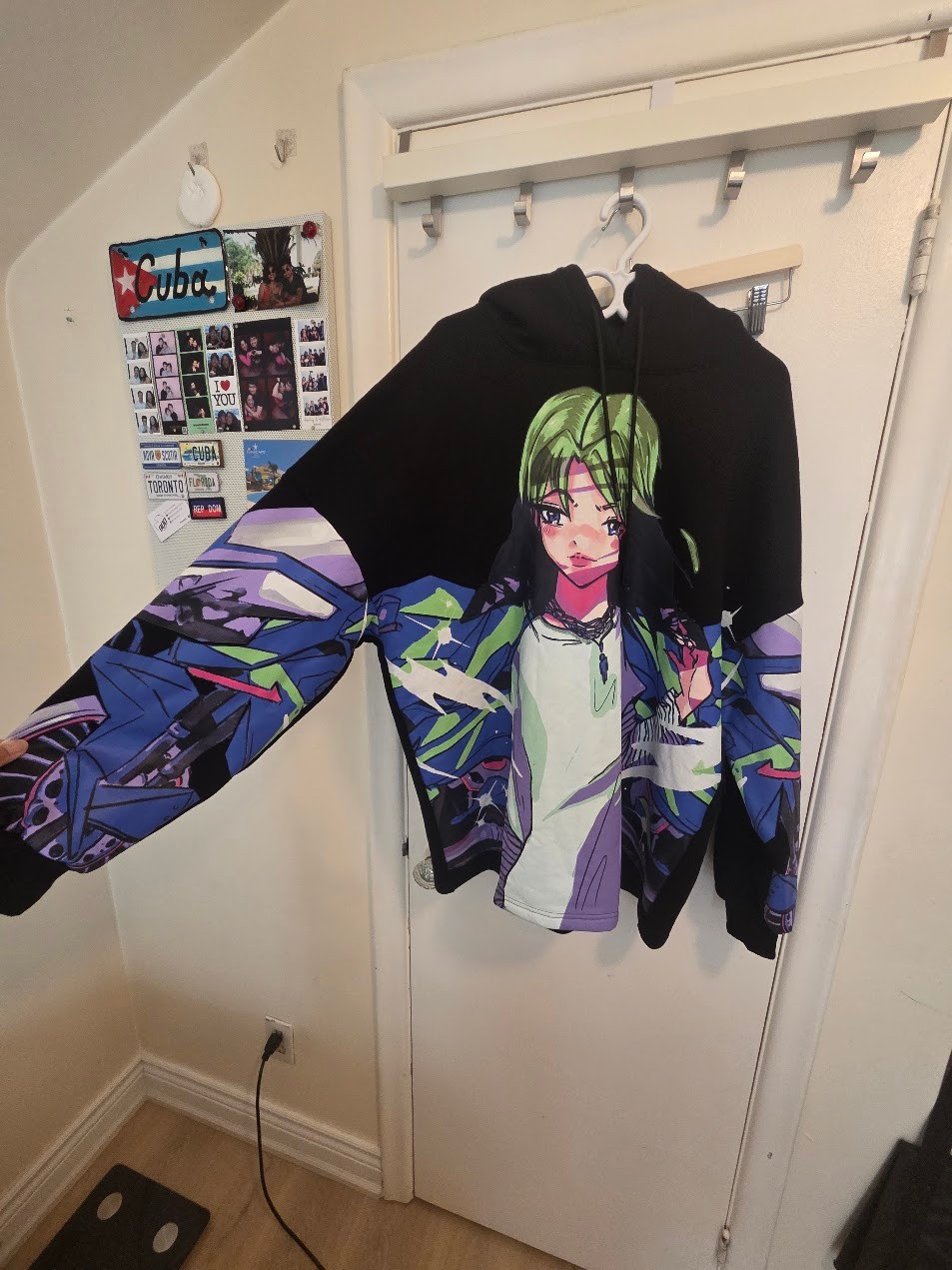 Billie Eilish Anime Hoodie Oversized Small