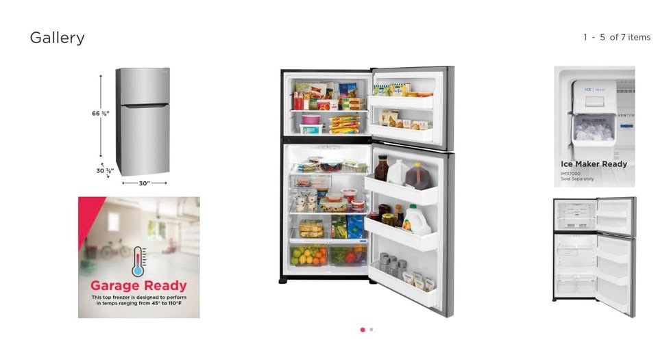 Frigidaire Stainless Steel Fridge - photo 2