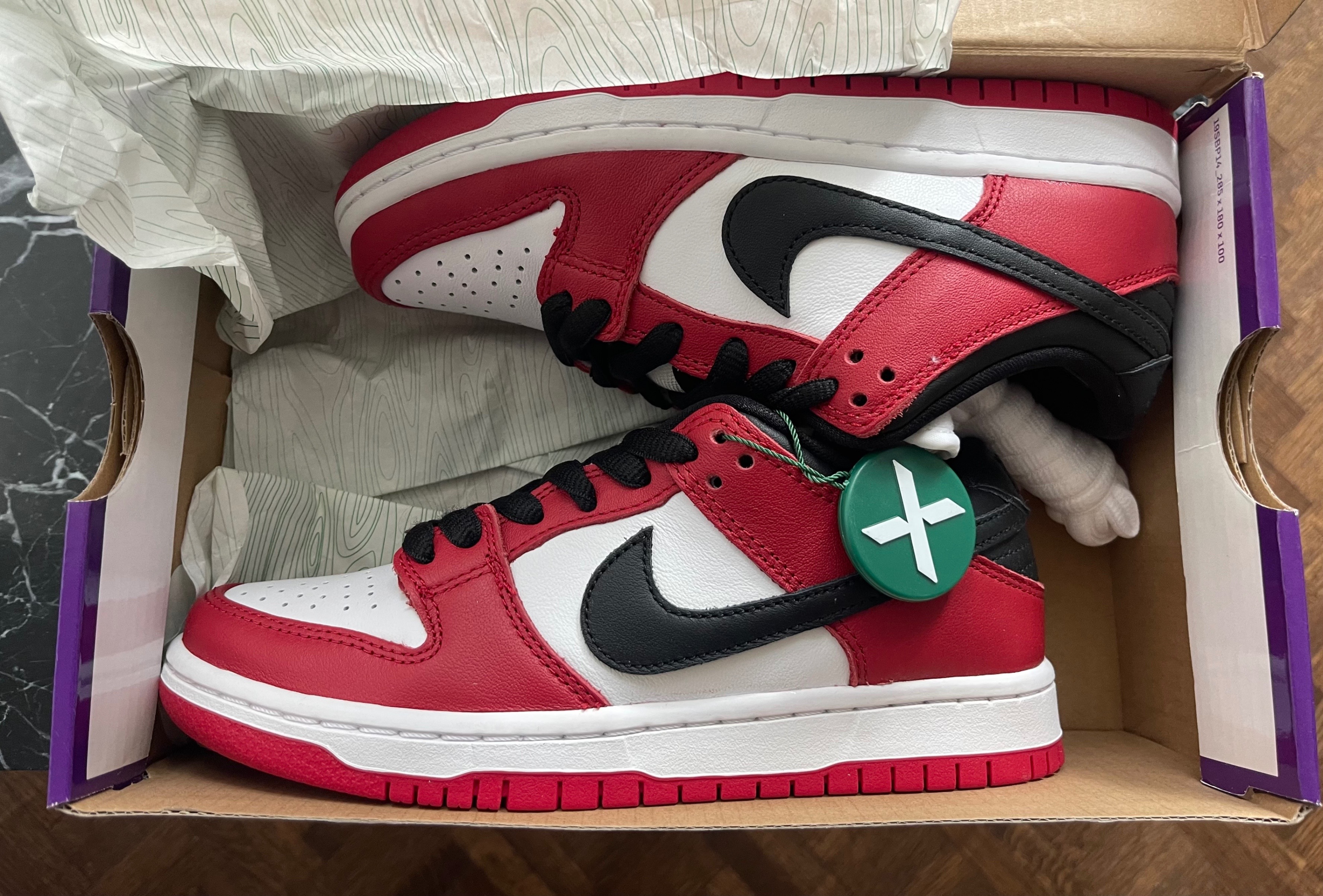New Nike SB Dunk Low "Chicago" J-Pack - Size 5.5W / 4M