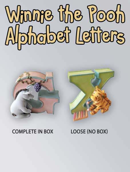 Classic Disney Winnie the Pooh Alphabet Letter - F, G, X