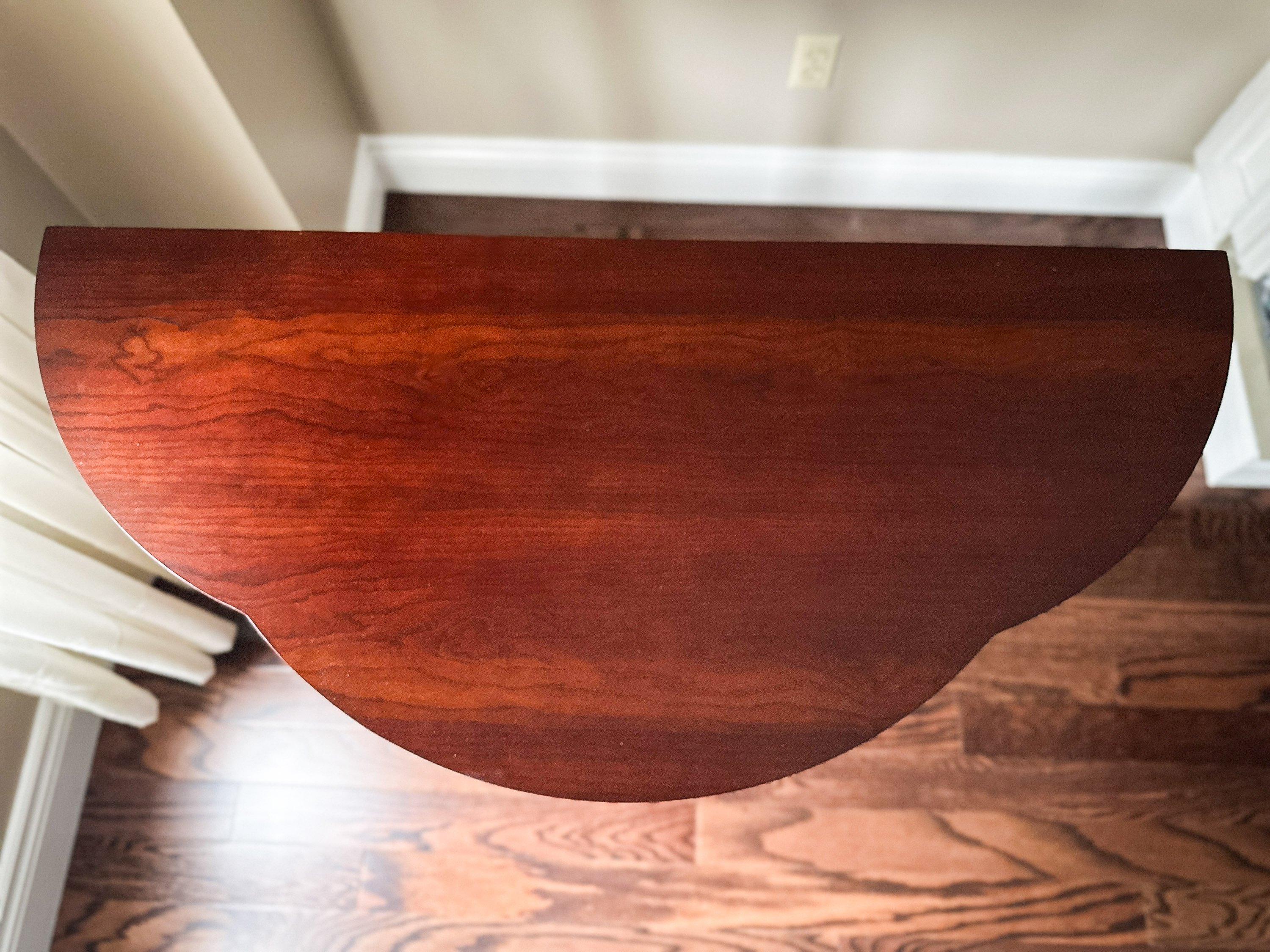 Soild Wood Round Coffee table + Half Moon Hallway Accent Table - photo 4
