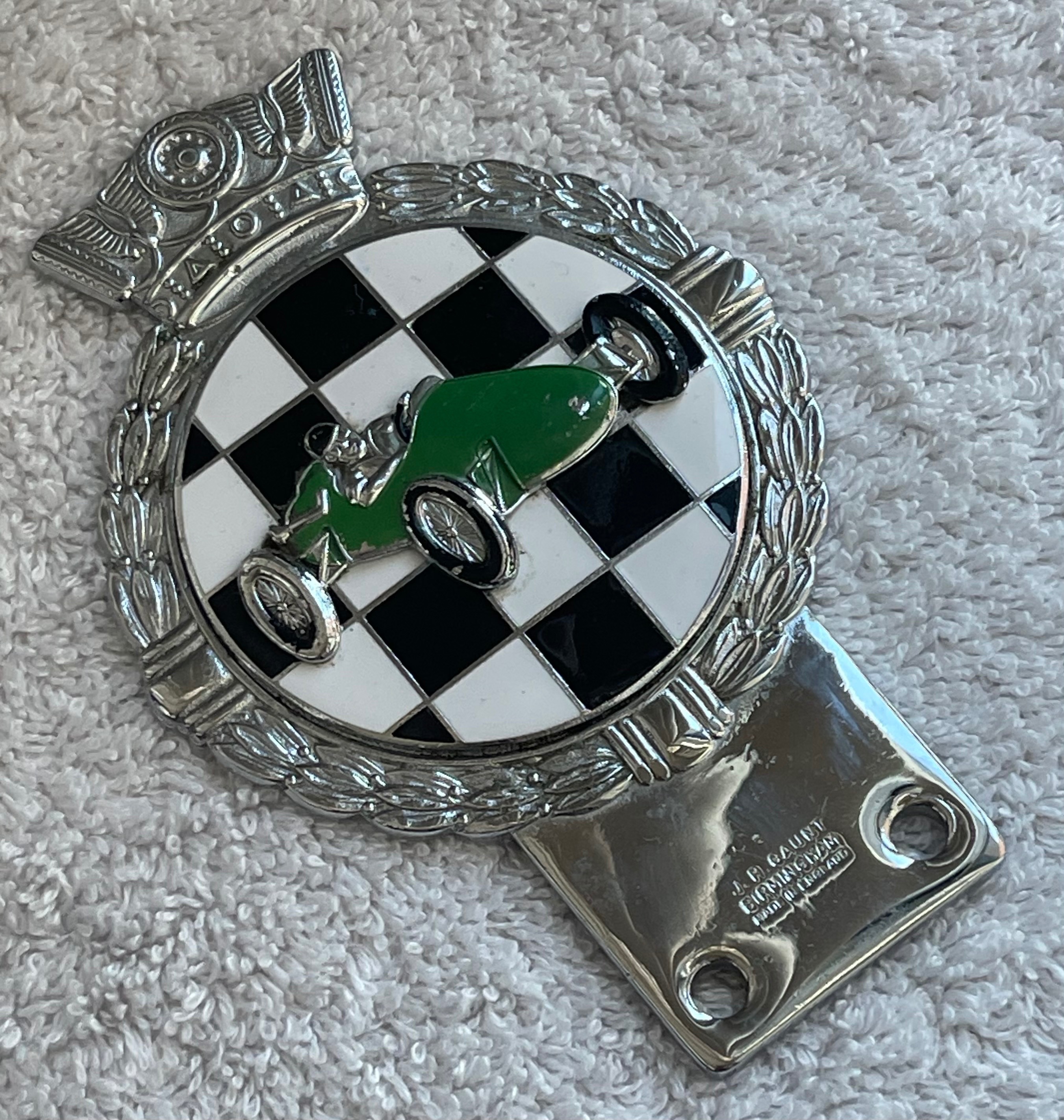 Rare 1960s J.R. Gaunt Birmingham Cooper Car Club Badge
