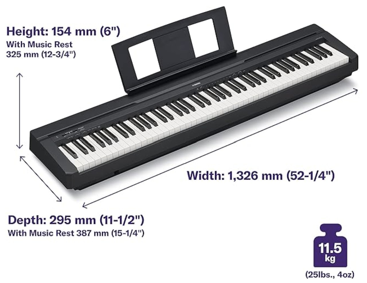 Yamaha P45, 88-Key Weighted Action Digital Piano (P45B) - USED - photo 2