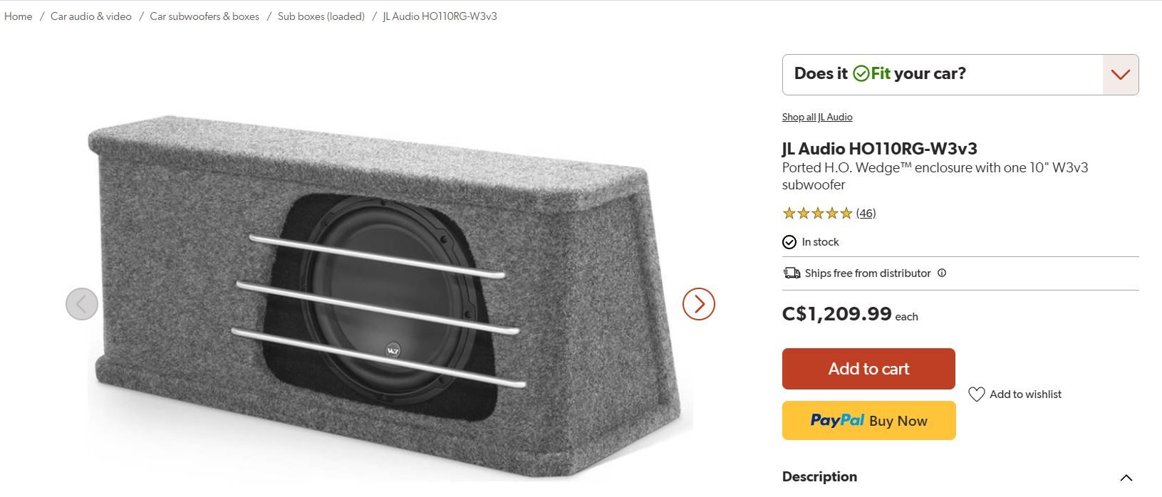JL Audio HO110RG-W3v3 Subwoofer for Car - photo 4