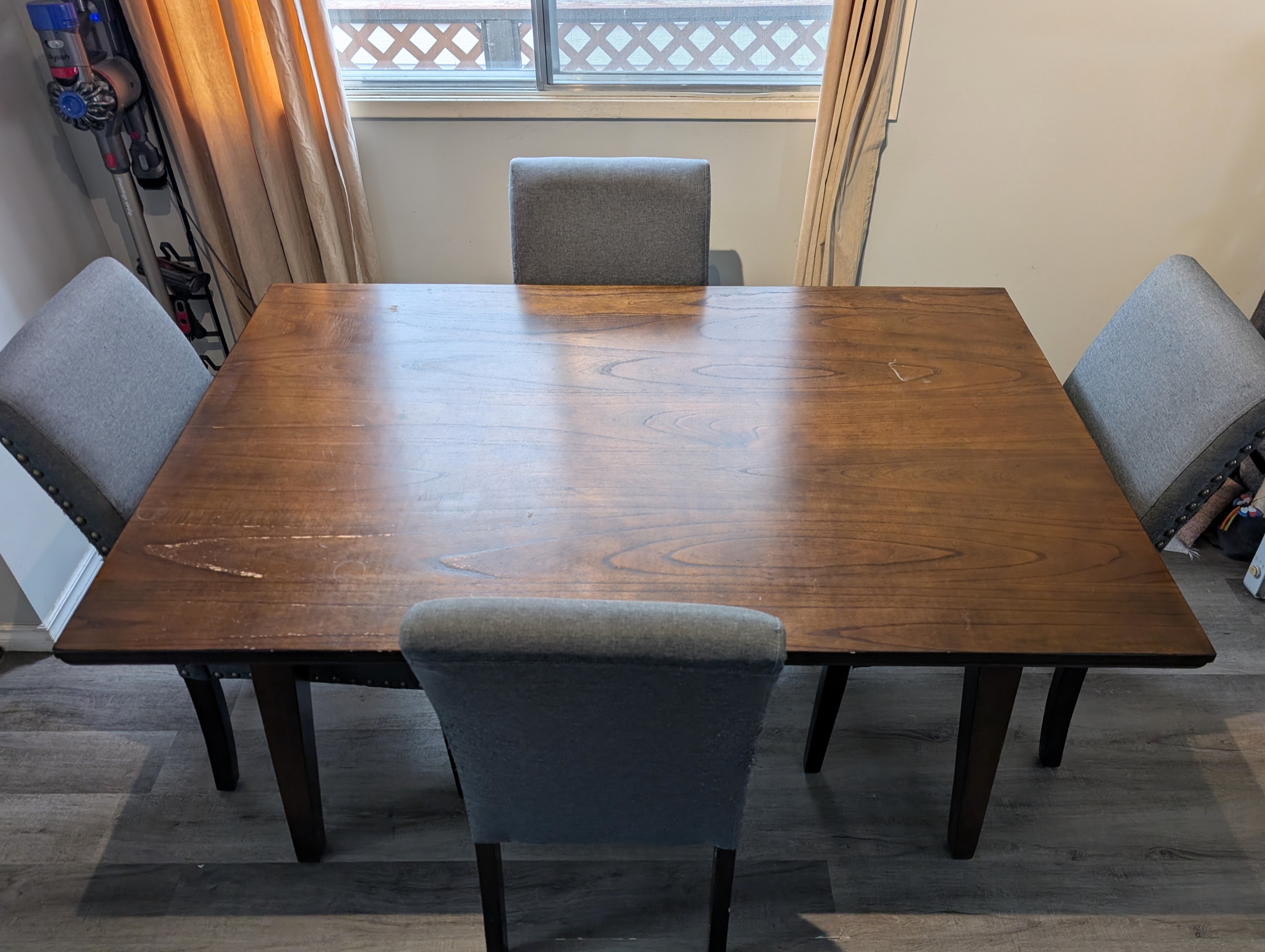 Moving, must go by April 16th. Brick Dining Table & FREE Chairs