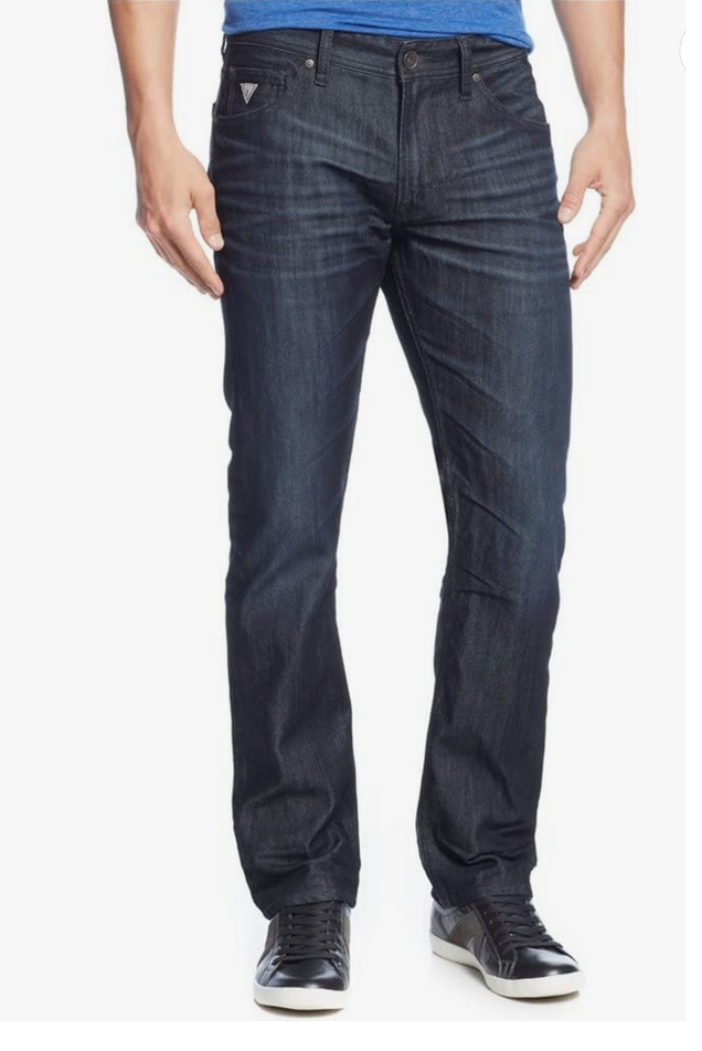 ✅🆕G U E S S Men's 30W x 32L Straight Fit Dark Wash Jeans NEW