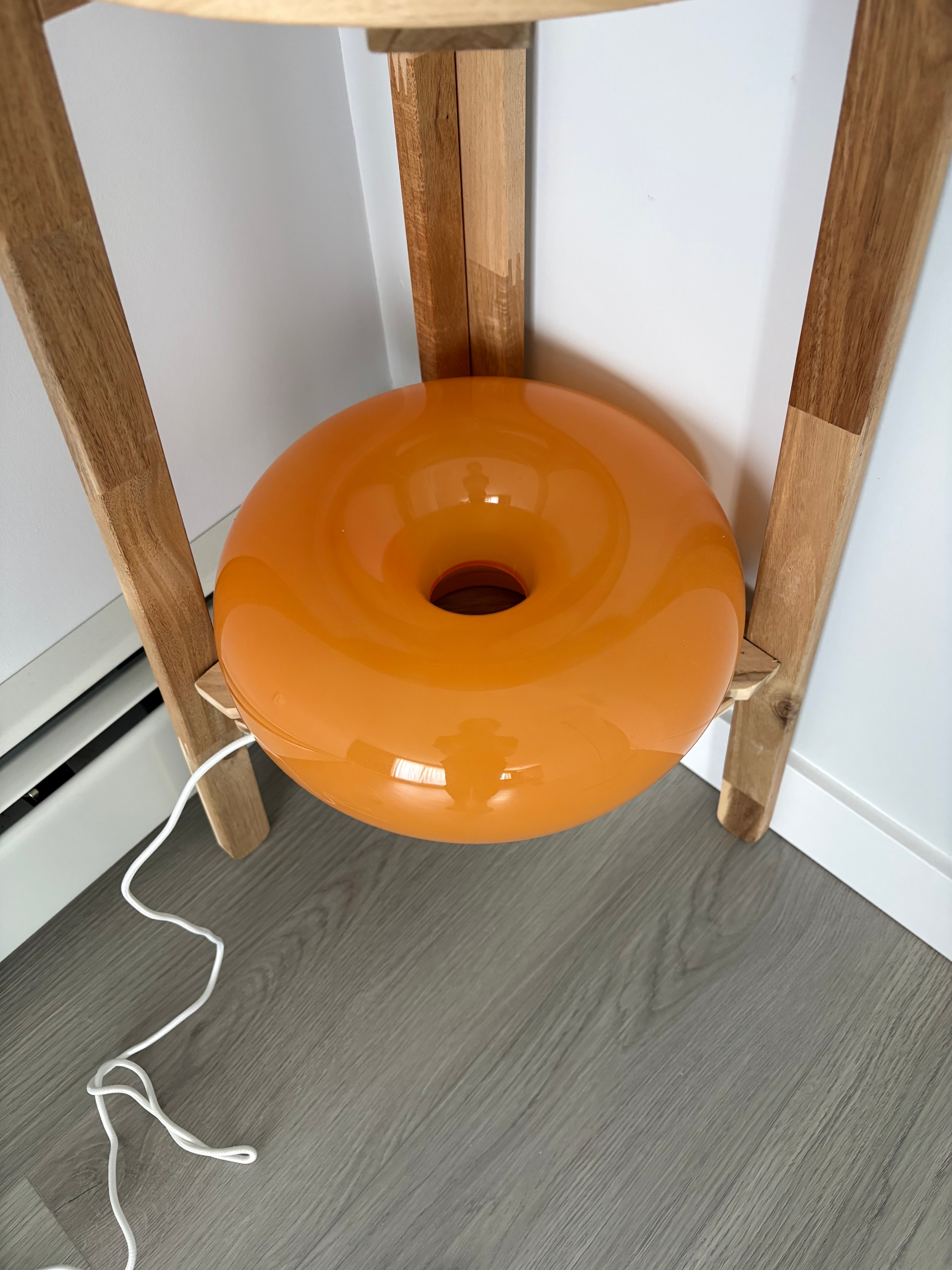 IKEA Orange Glass Round Lamp - photo 3