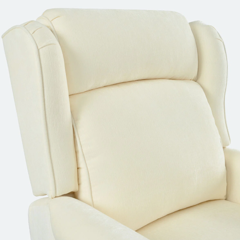 Cream Upholstered Recliner Chair - photo 2