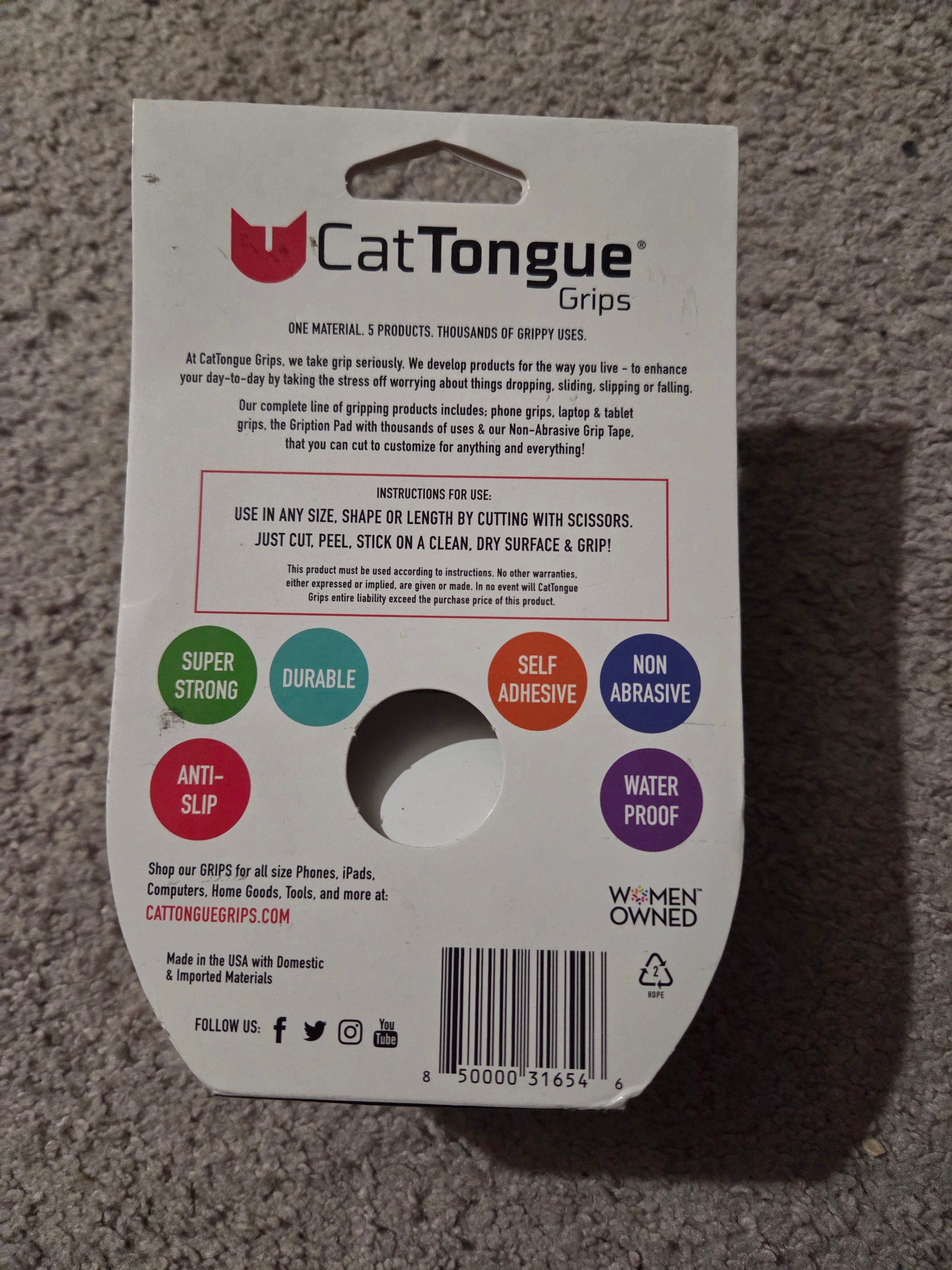 3 New Rolls CatTongue Non-Abrasive Clear Grip Tape, 10' Each - photo 2