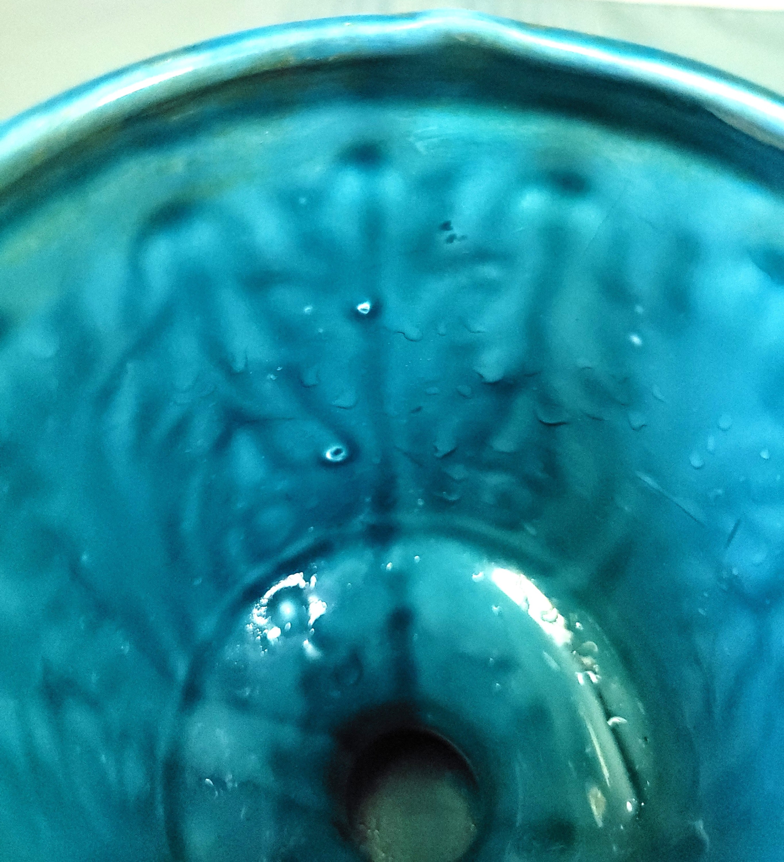 Circa 1960 Turquoise Pedestal Urn Planter | Neoclassical Style - photo 5