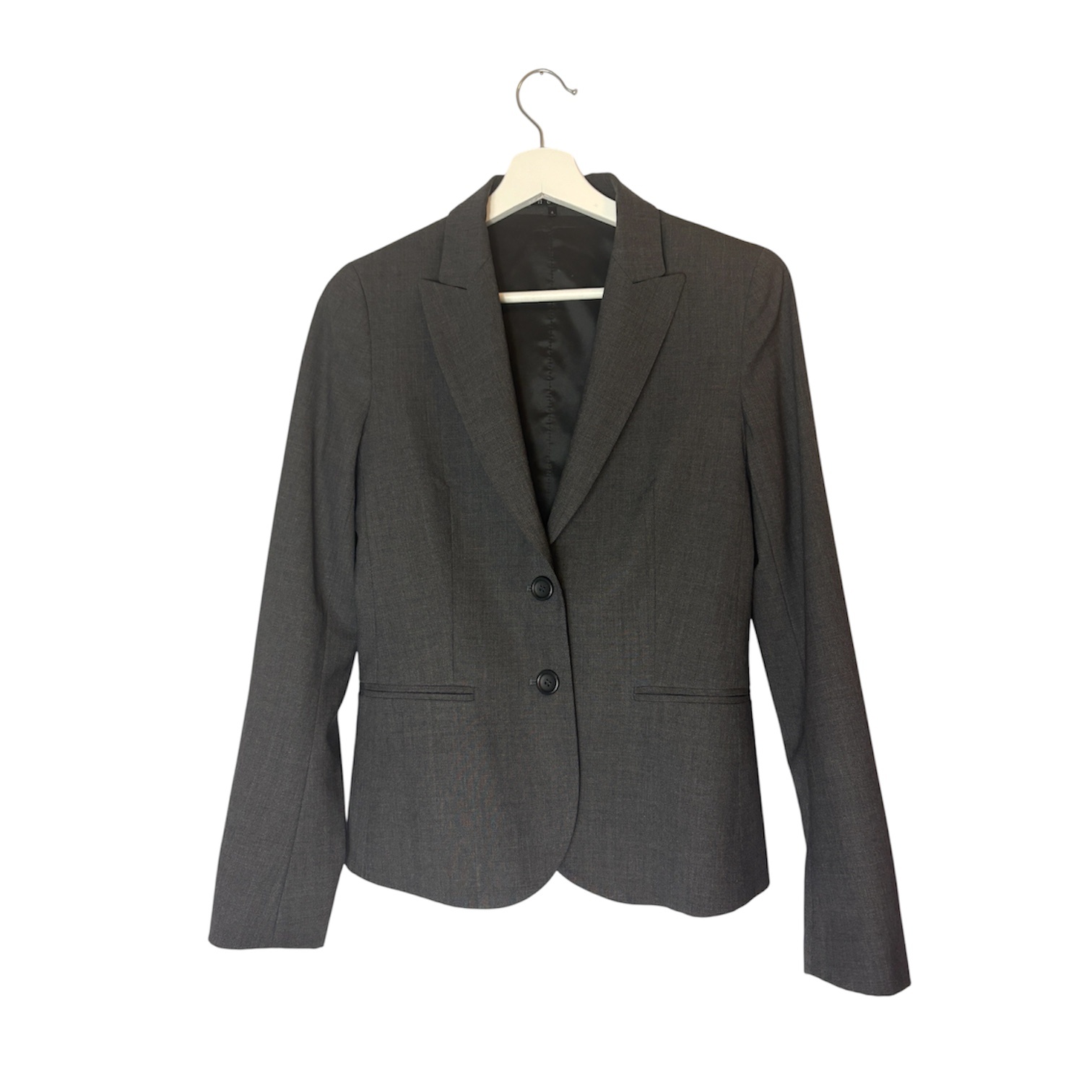Theory Nichelle Grey Wool Blend Blazer Jacket Size 4 Office