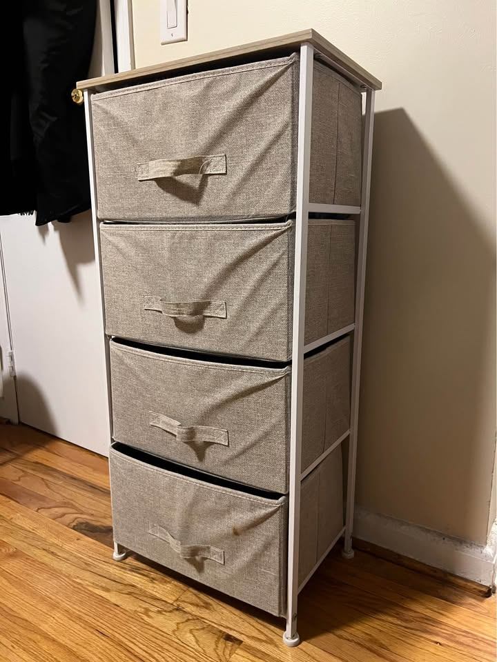 4-drawer fabric dresser storage tower - photo 2