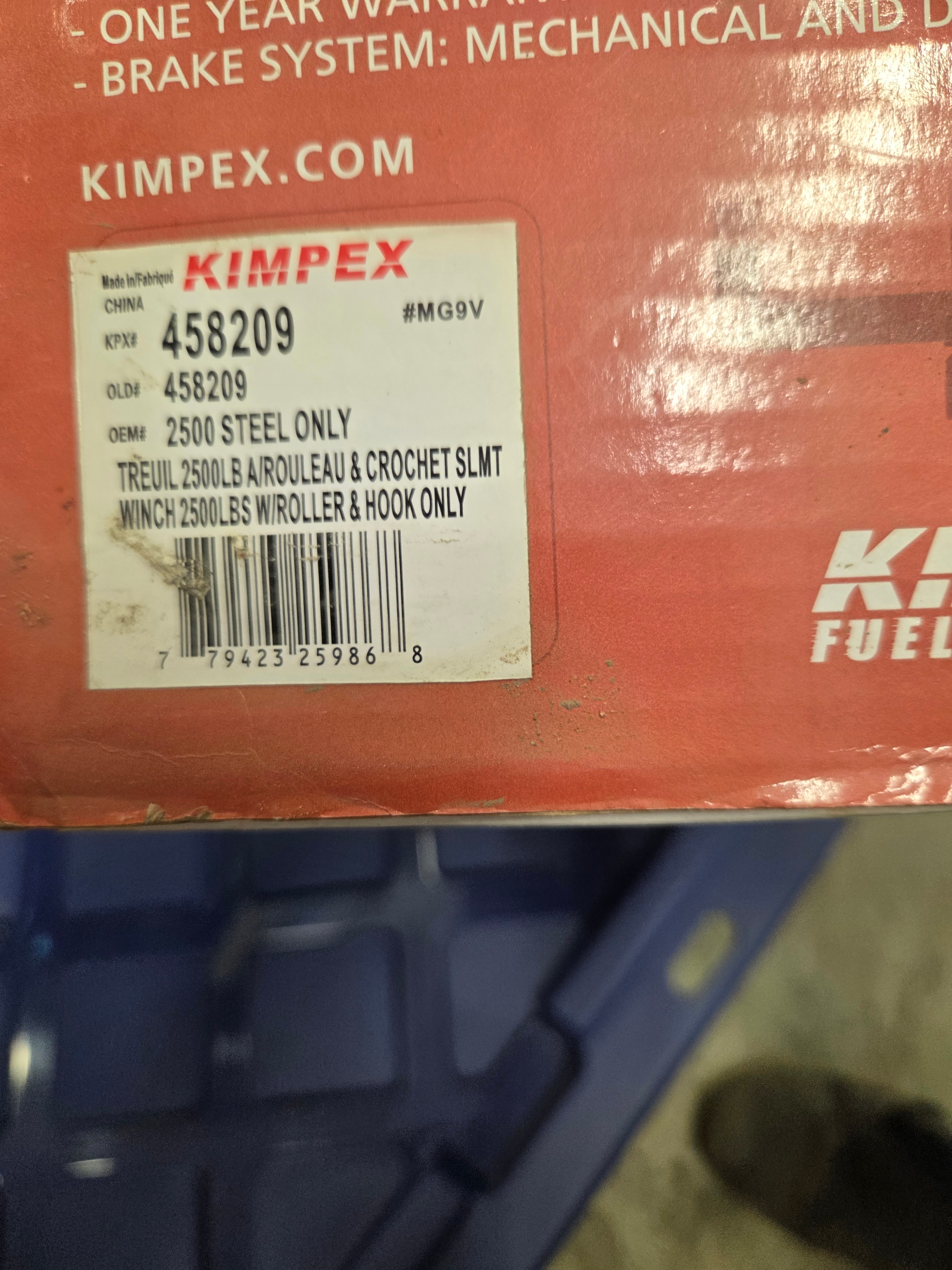 BRAND NEW KIMPEX WINCH, 2500 LBS - photo 2