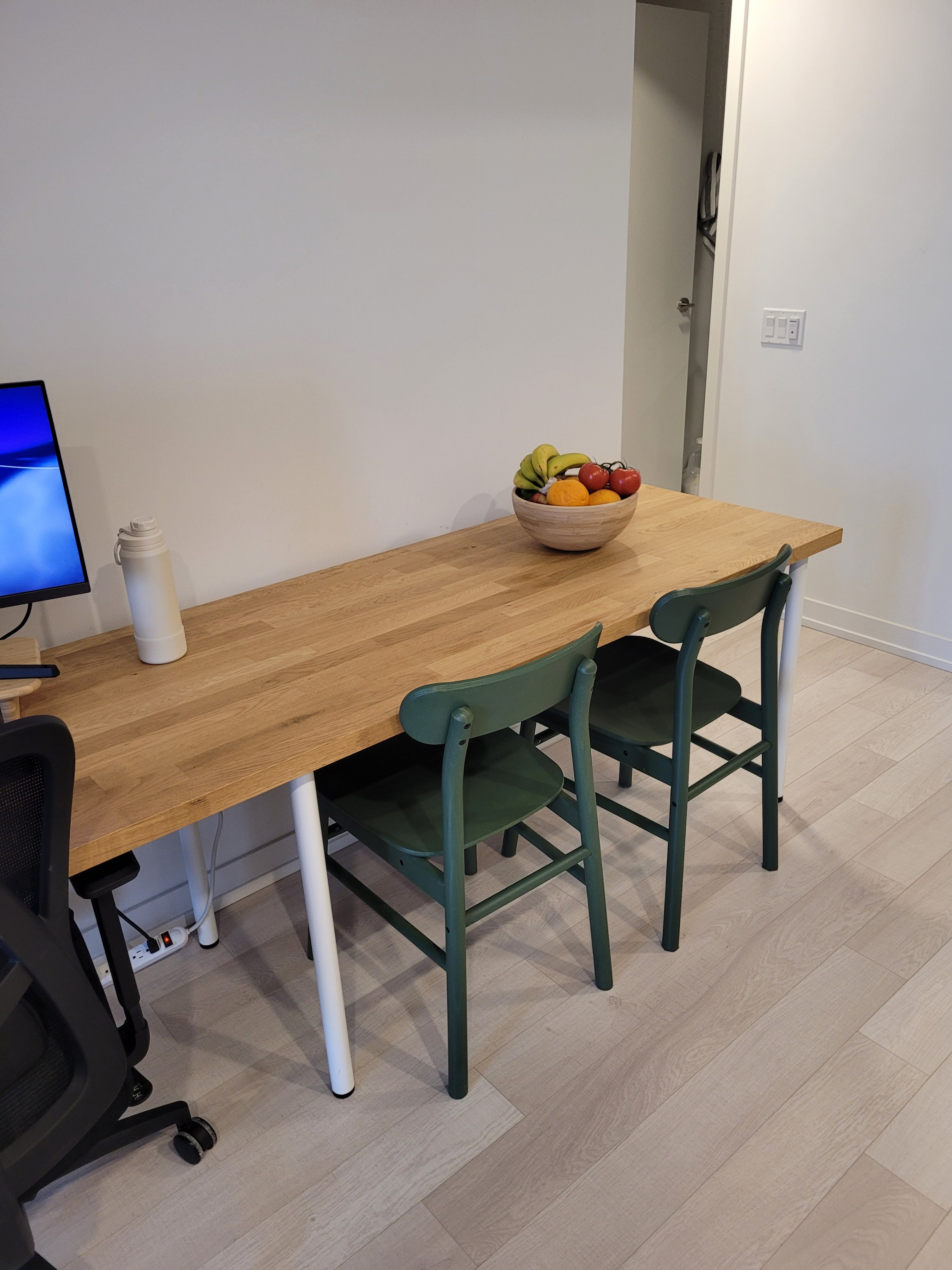98" IKEA KARLBY Oak Desk Setup – Includes Legs & Free Wood Oil - photo 2