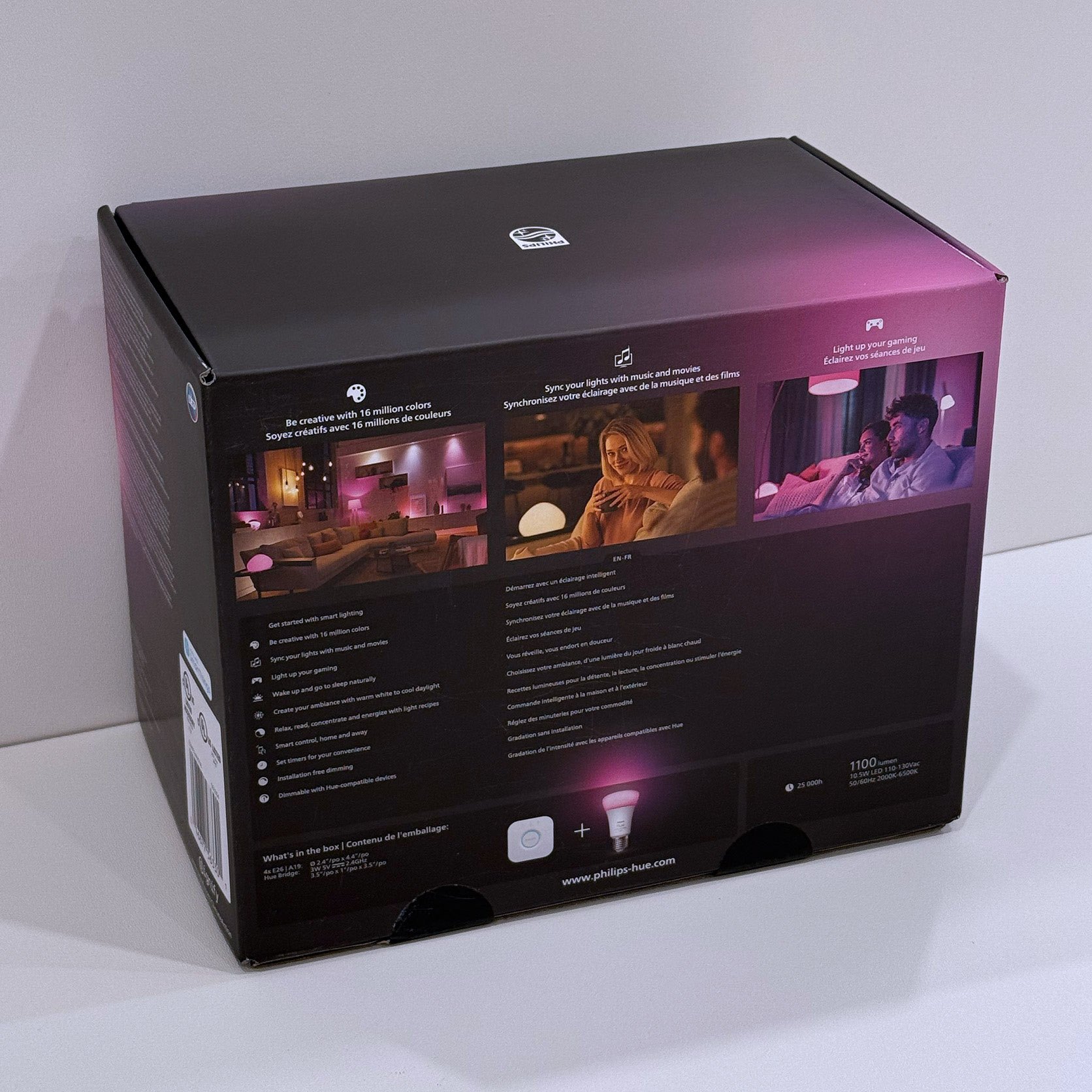 Philips Hue White and Colour Ambiance A19 4-Pack Starter Kit - photo 2