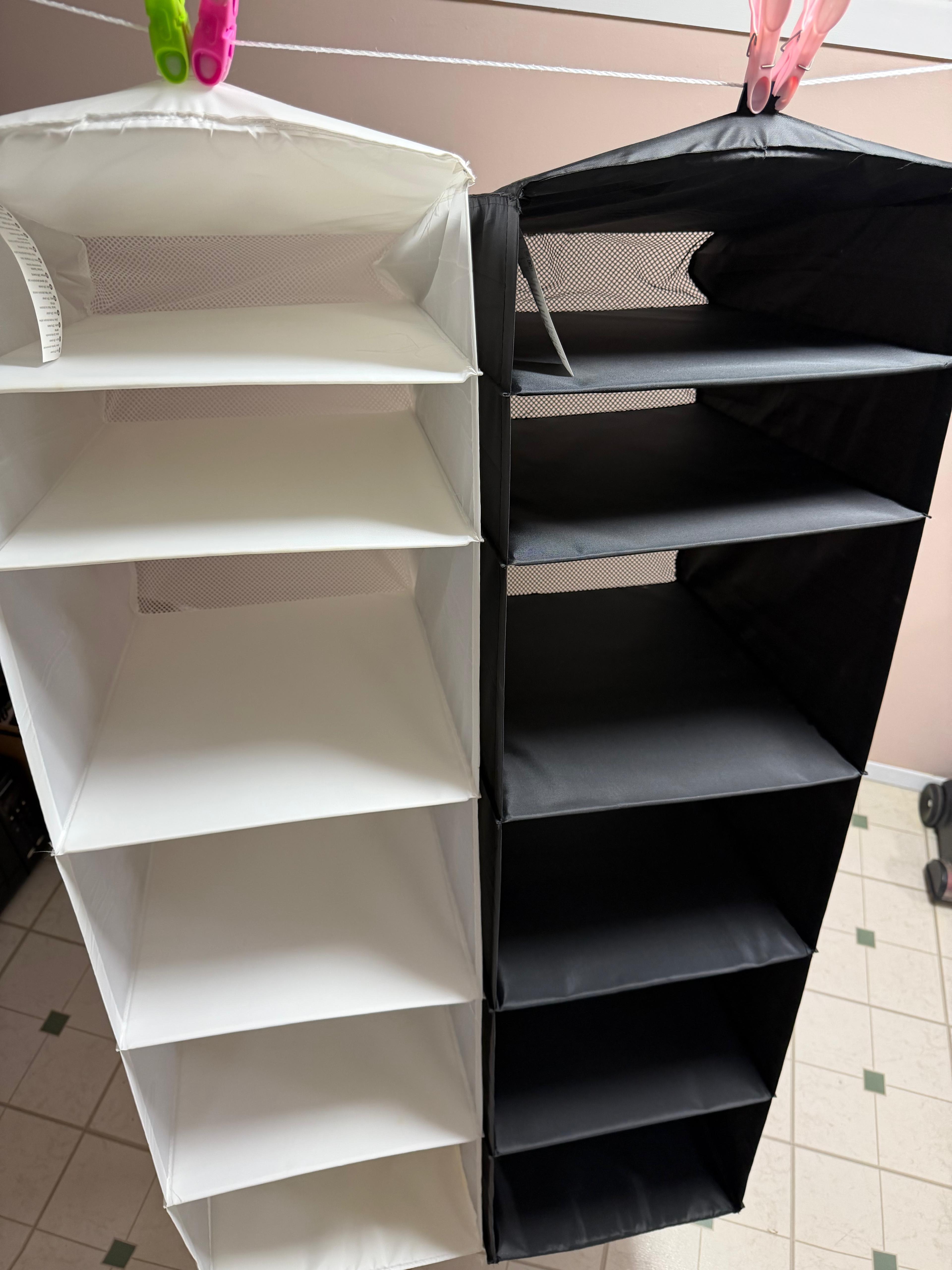 Hanging Closet Organizers (Set of 2) – White & Black - photo 2