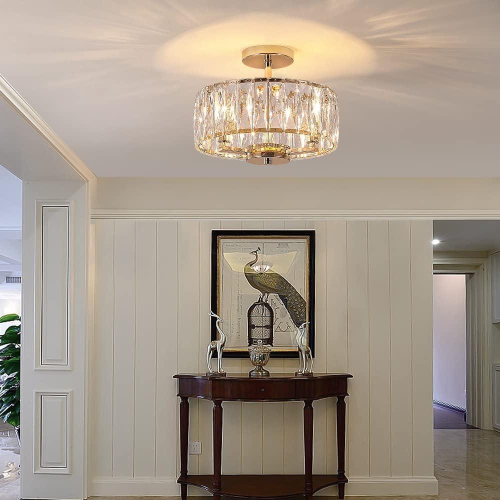 Crystal Chandelier Flush Mount Light Fixture - photo 3