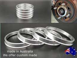 Brand New silver metal center bore hubcentric hub rings - photo 2