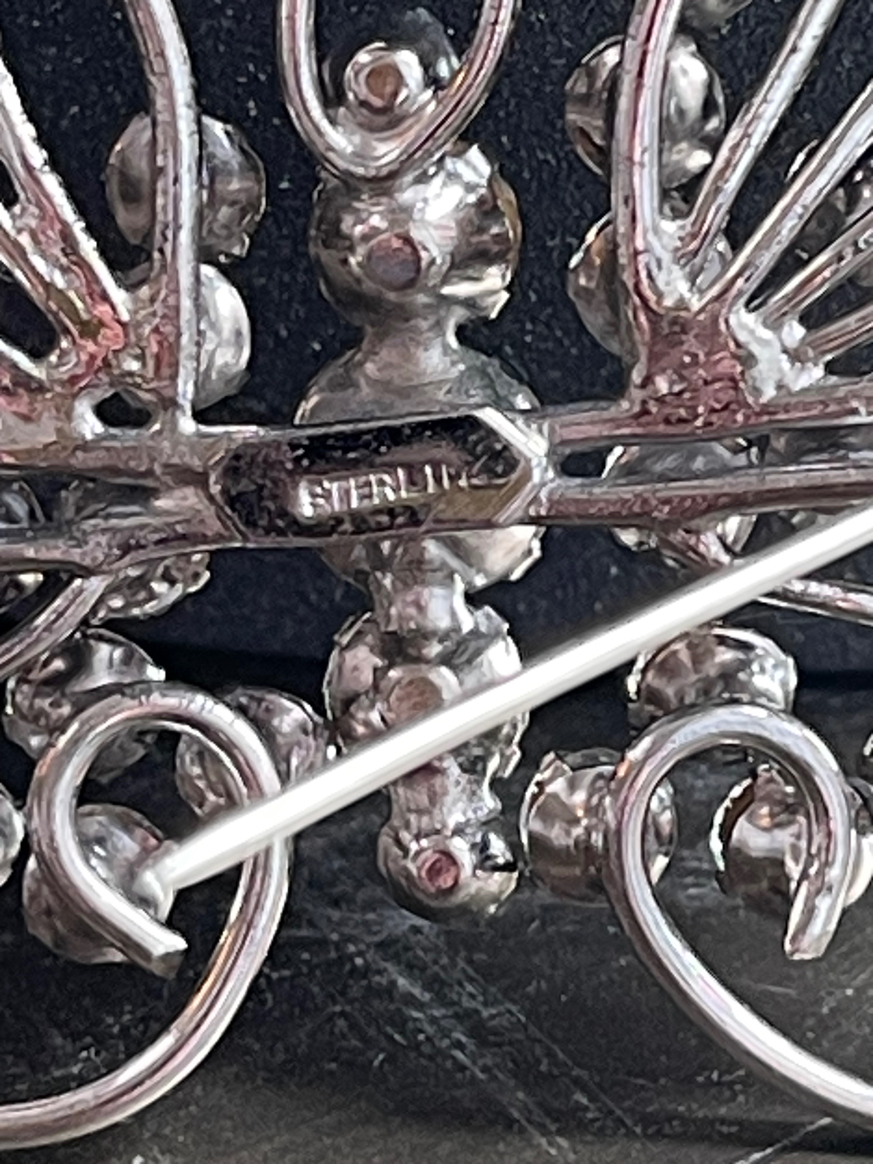 Vintage 1940s Sterling Silver Butterfly Brooch – 27g - photo 3