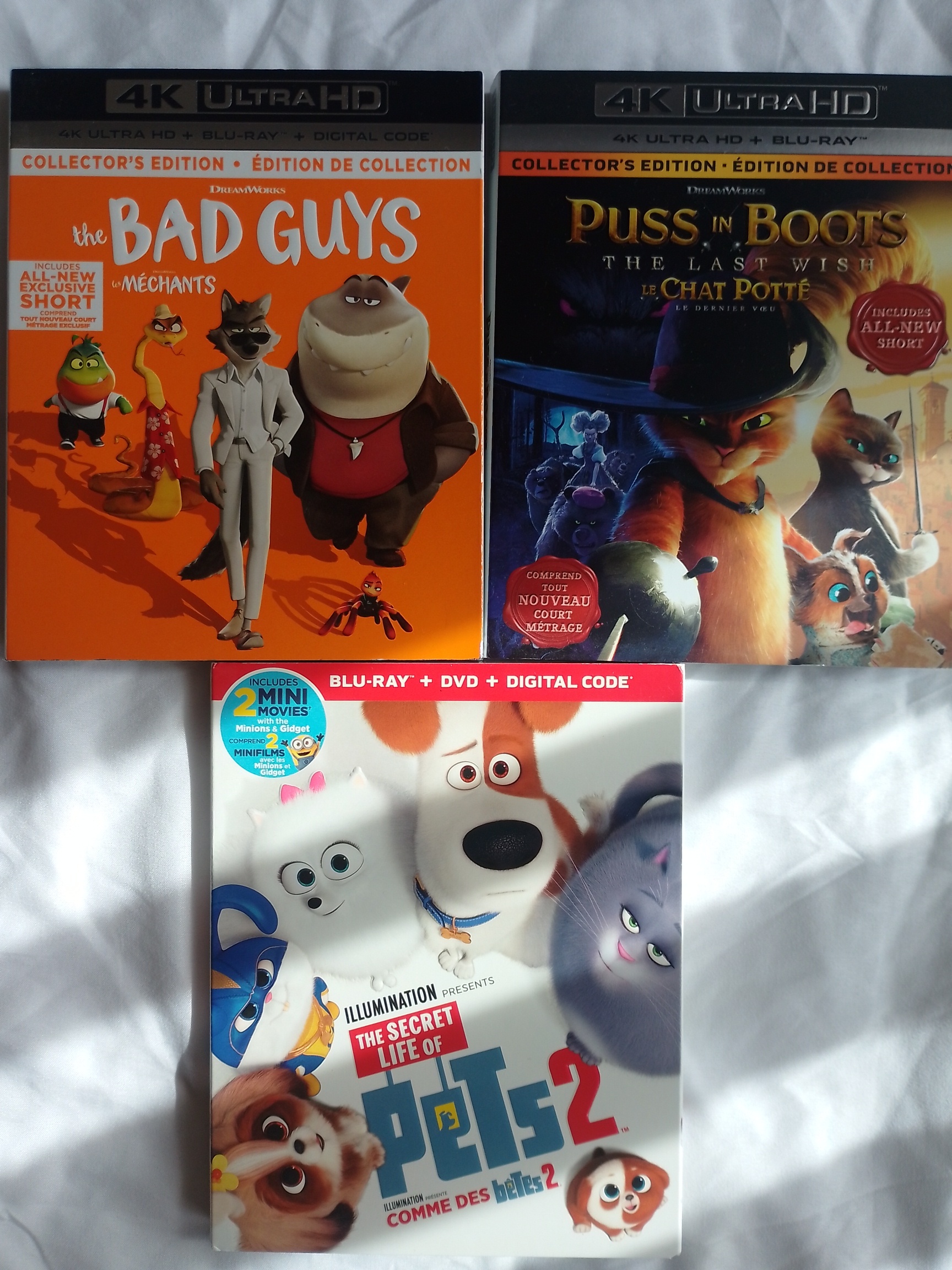 Movies: The Bad Guys, Secret Life of Pets 2, Puss in Boots