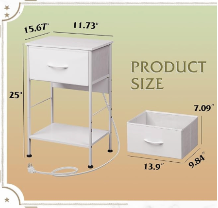Nightstand with charging station - photo 2