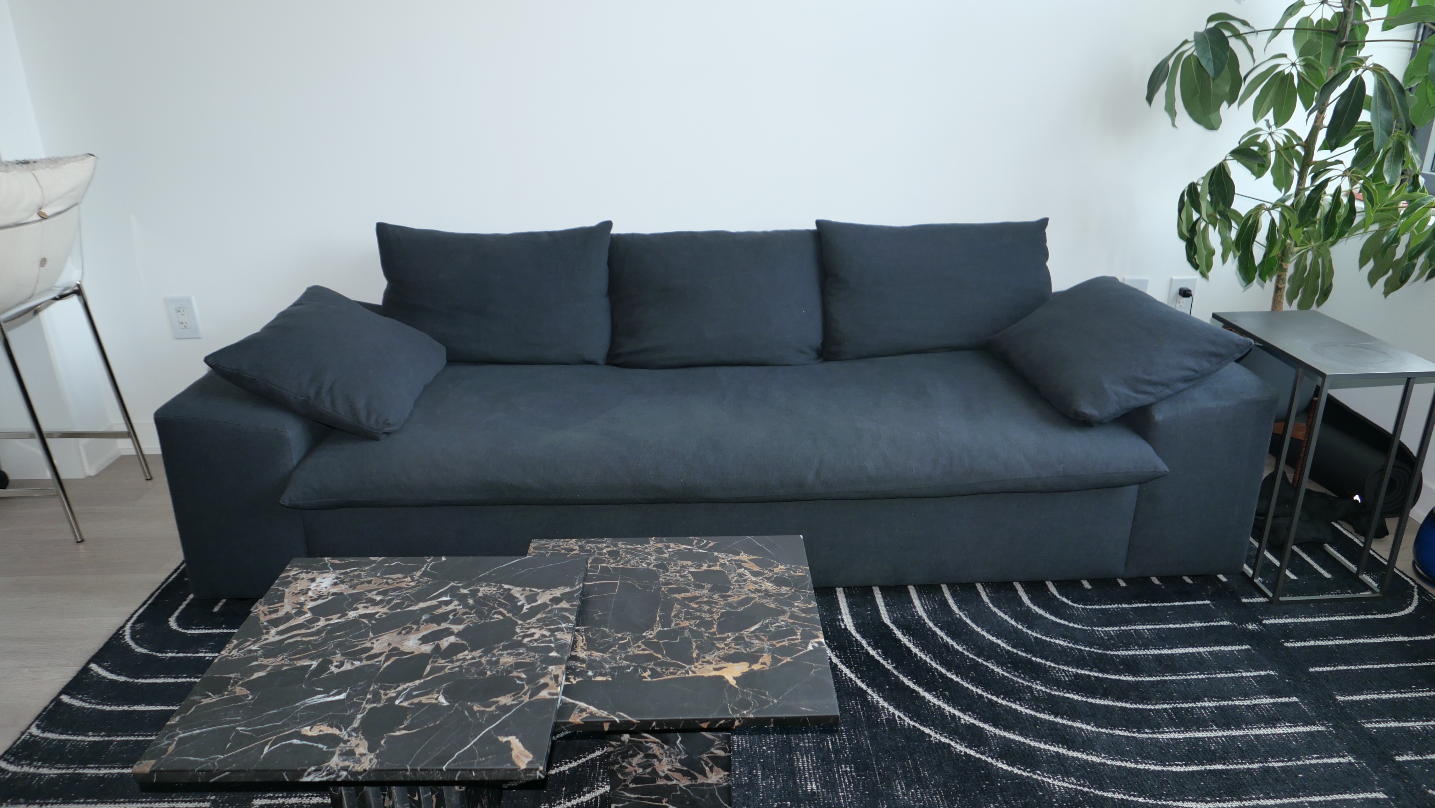 CB2 Algora 100" Dark Grey  Sleeper Sofa – Like New
