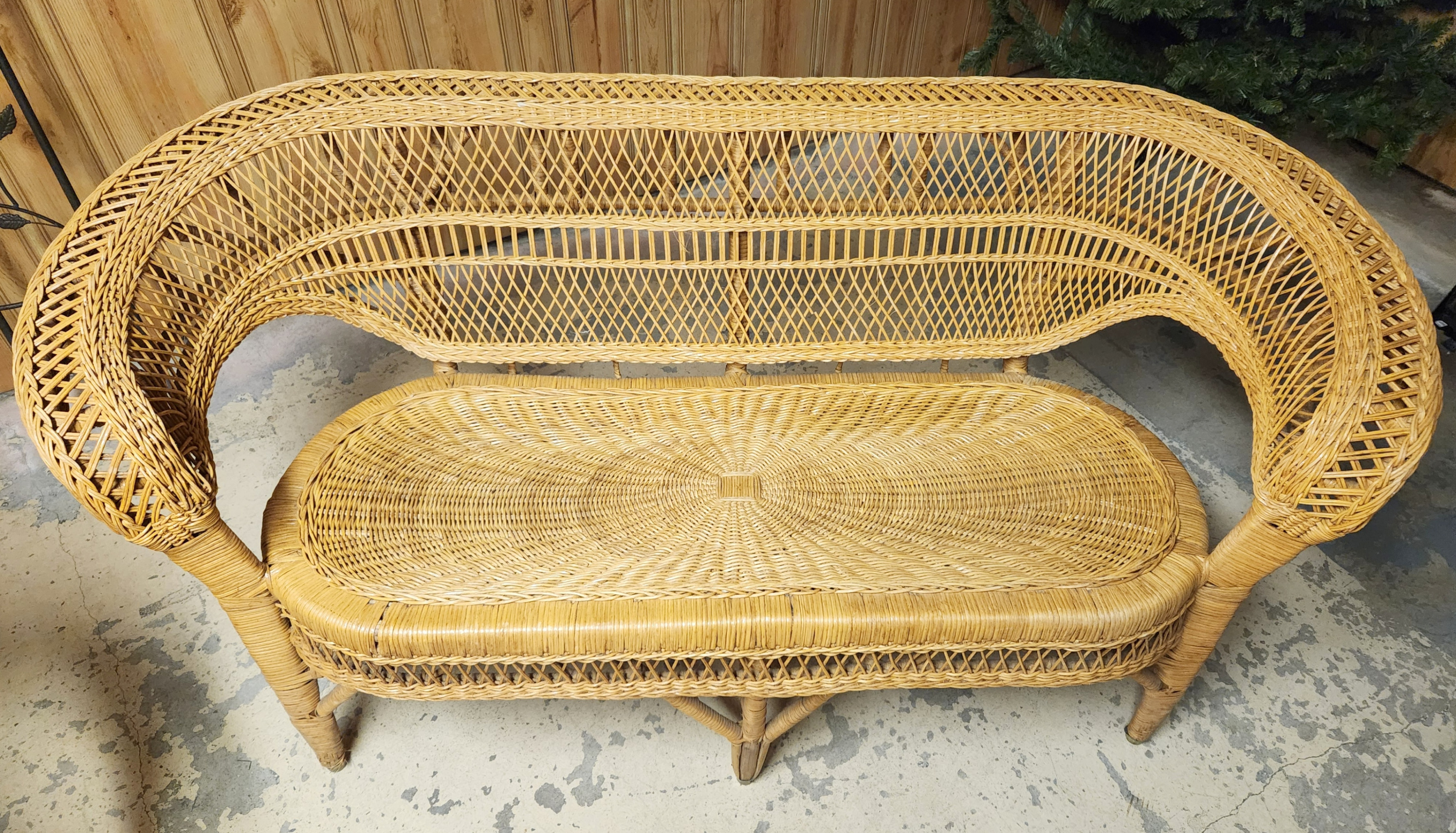 Wicker loveseat