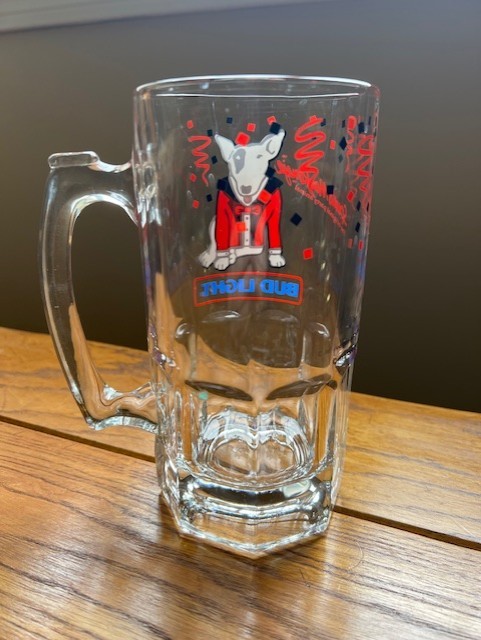 Vintage Spuds Mackenzie Bud Light Glass Beer Mug Anheuser Busch - photo 2