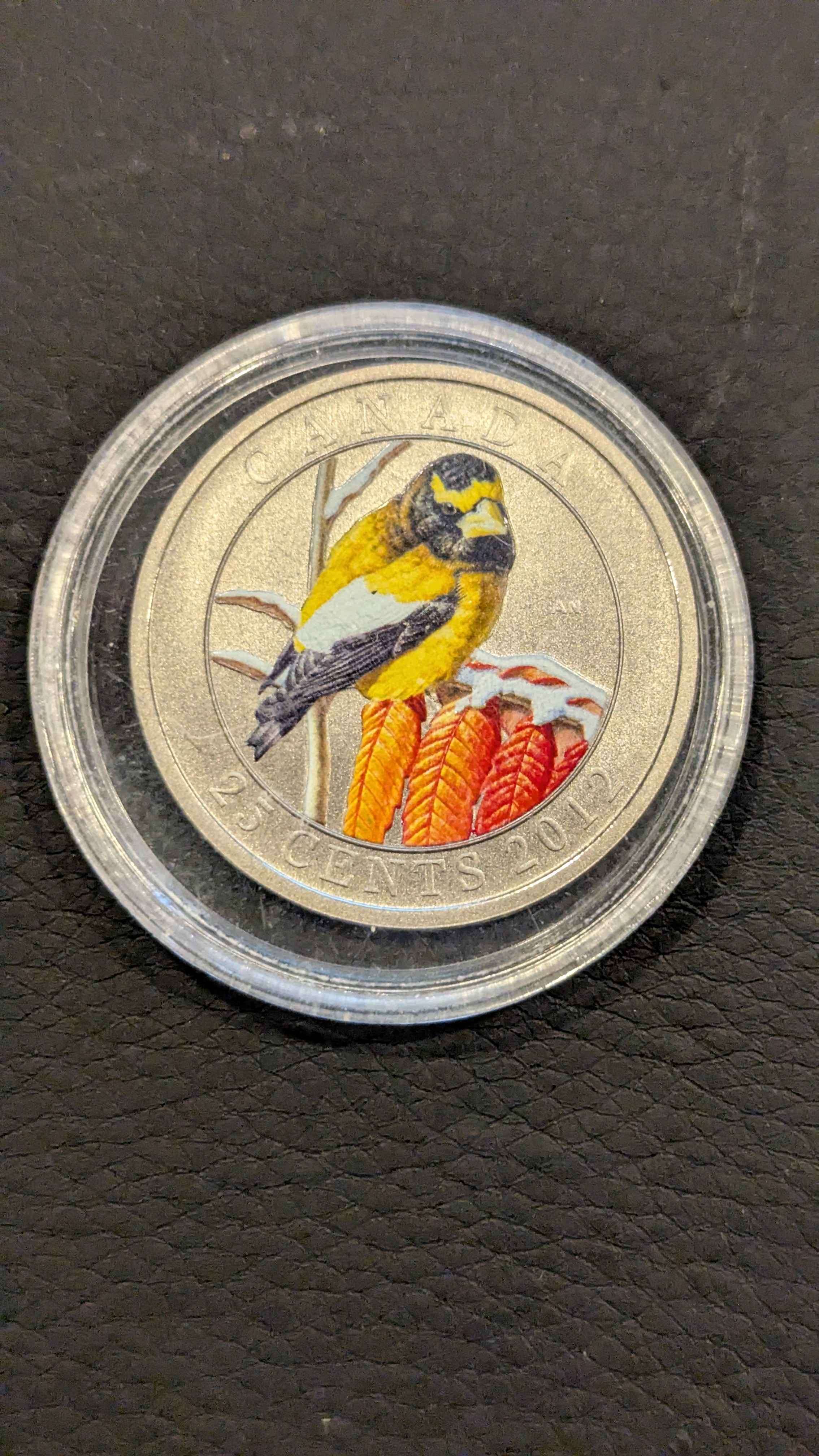 Birds of Canada 25 cent coloured coins